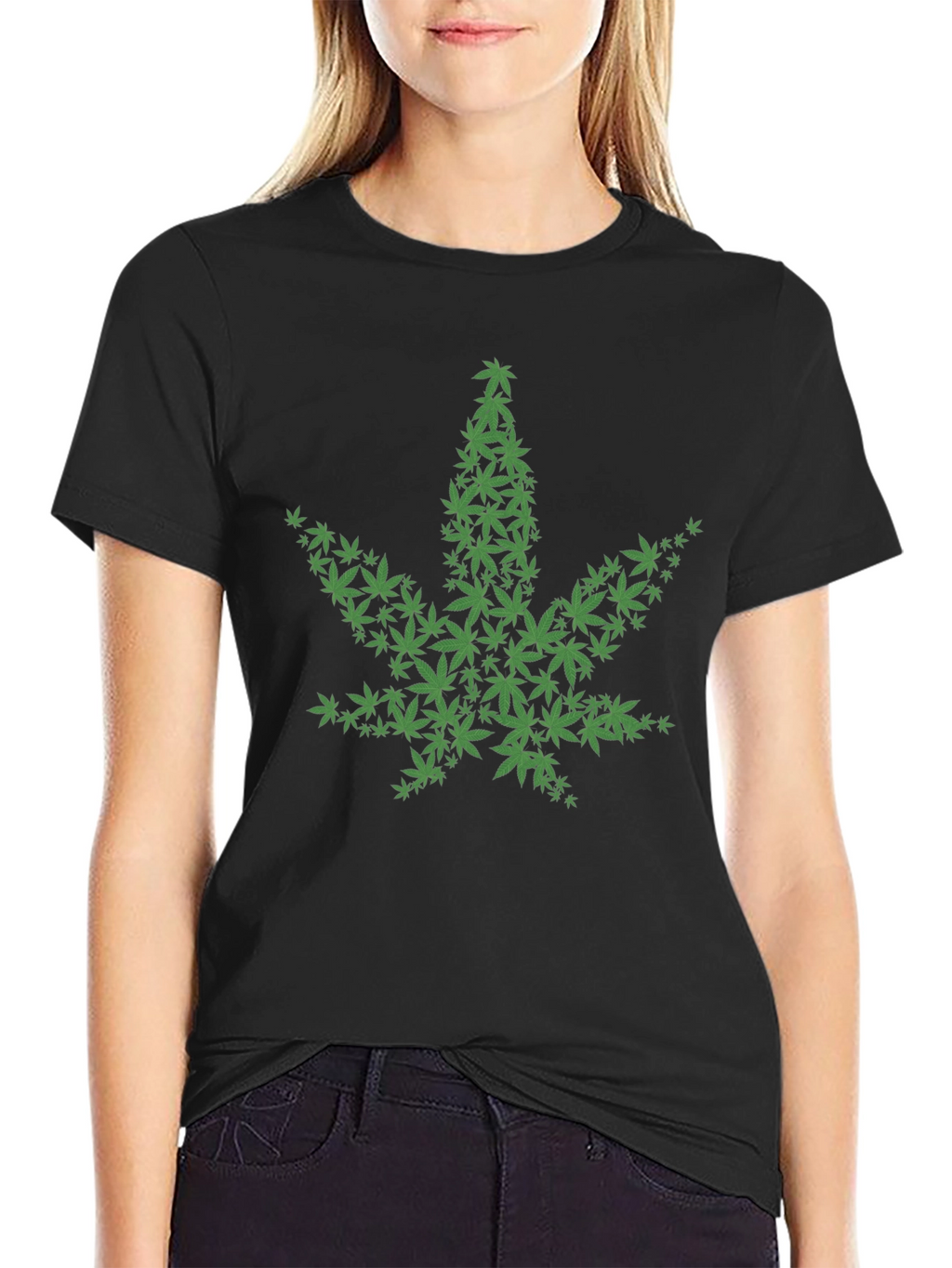 Cannabis Leaf Graphic T-Shirt