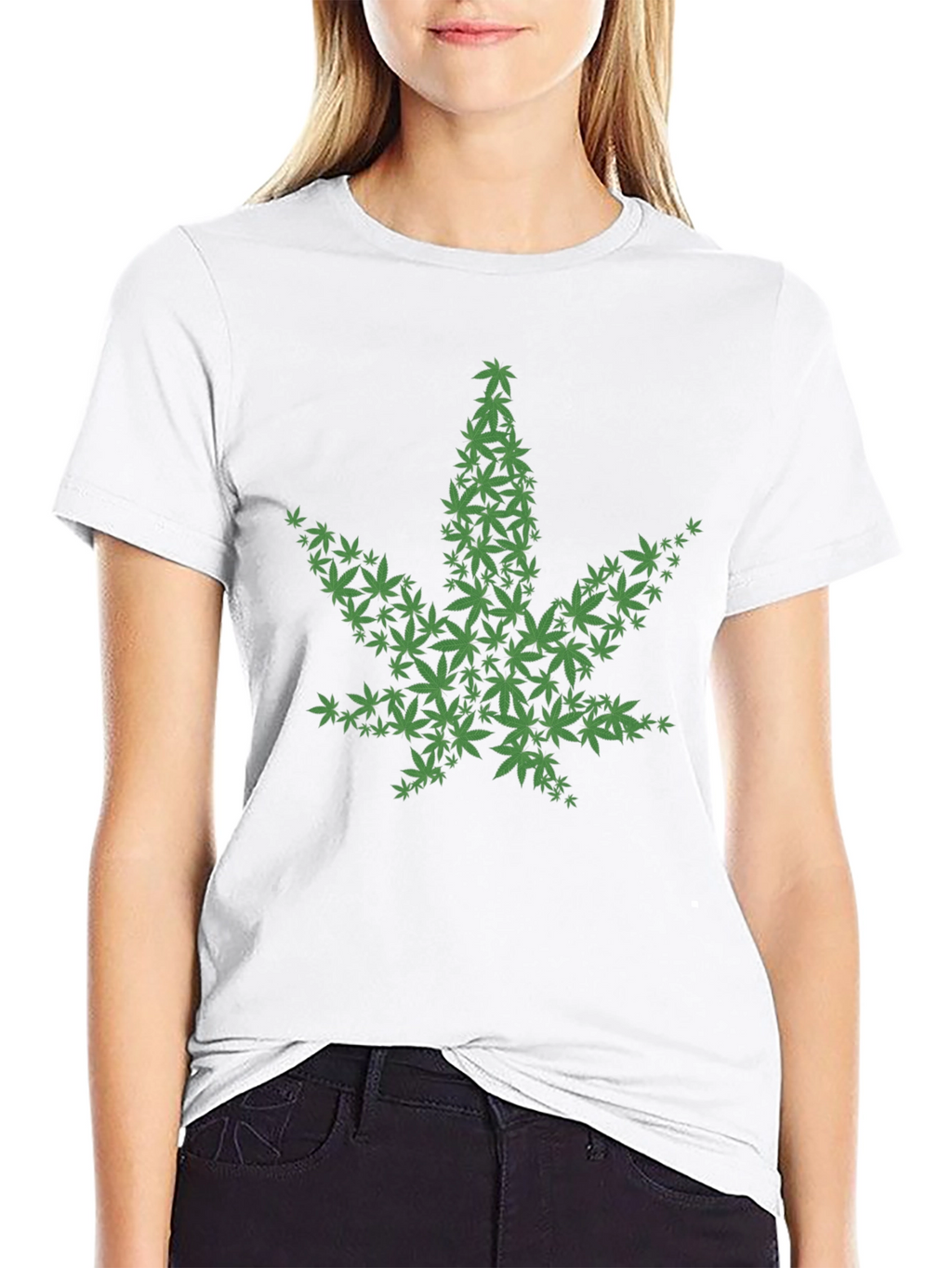 Cannabis Leaf Graphic T-Shirt