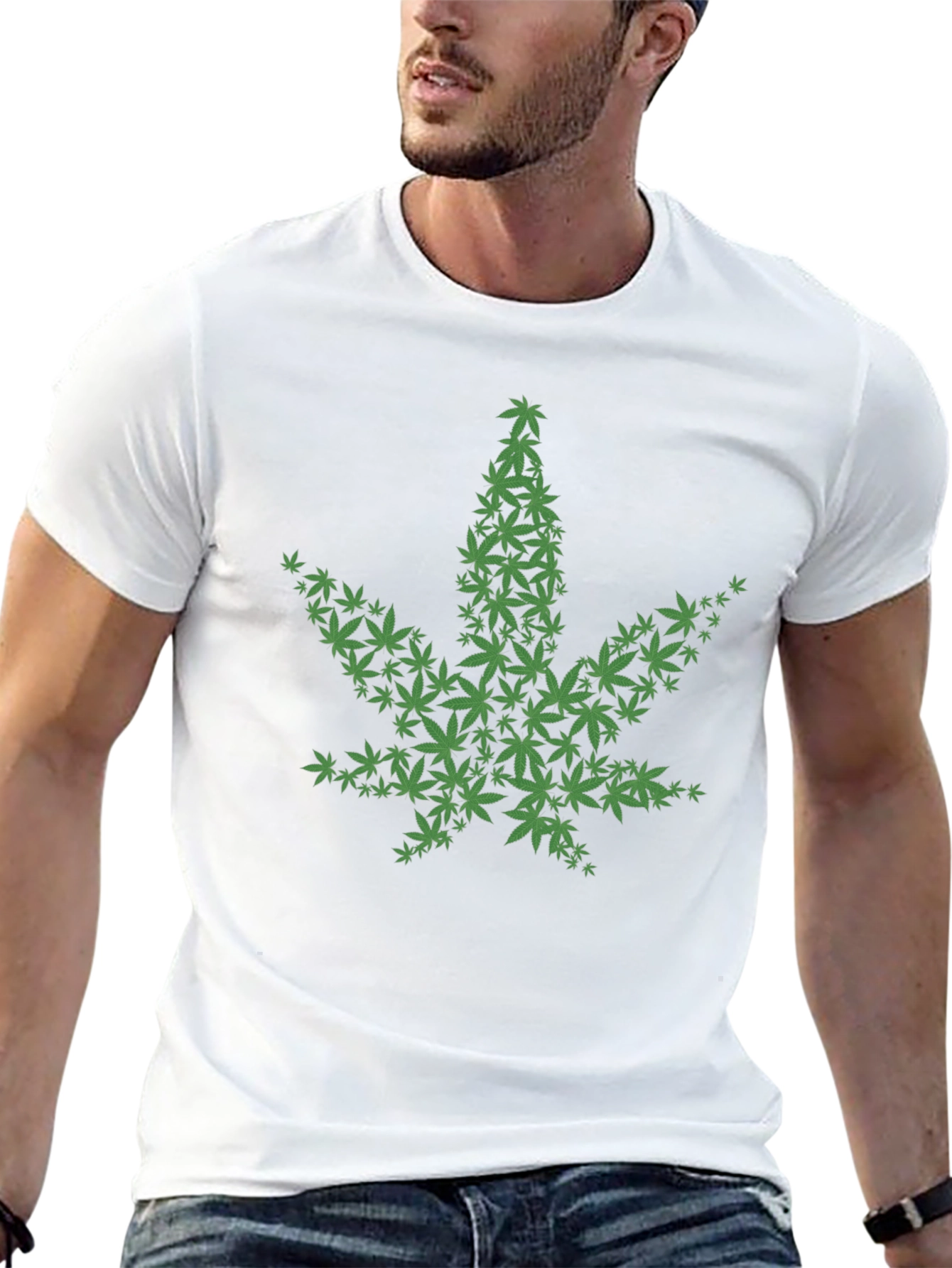 Cannabis Leaf Graphic T-Shirt