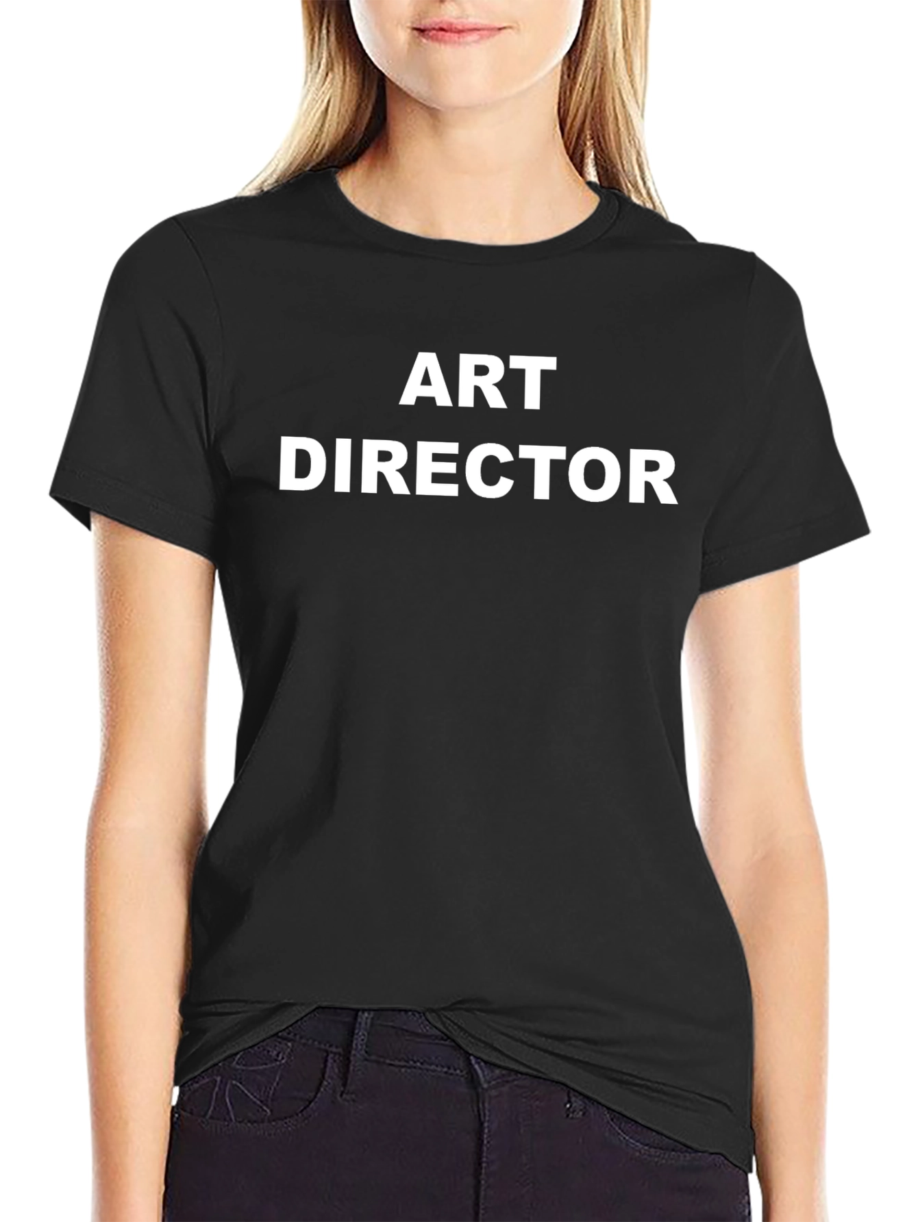 Art Director Graphic Tee - Black Crew Neck T-Shirt
