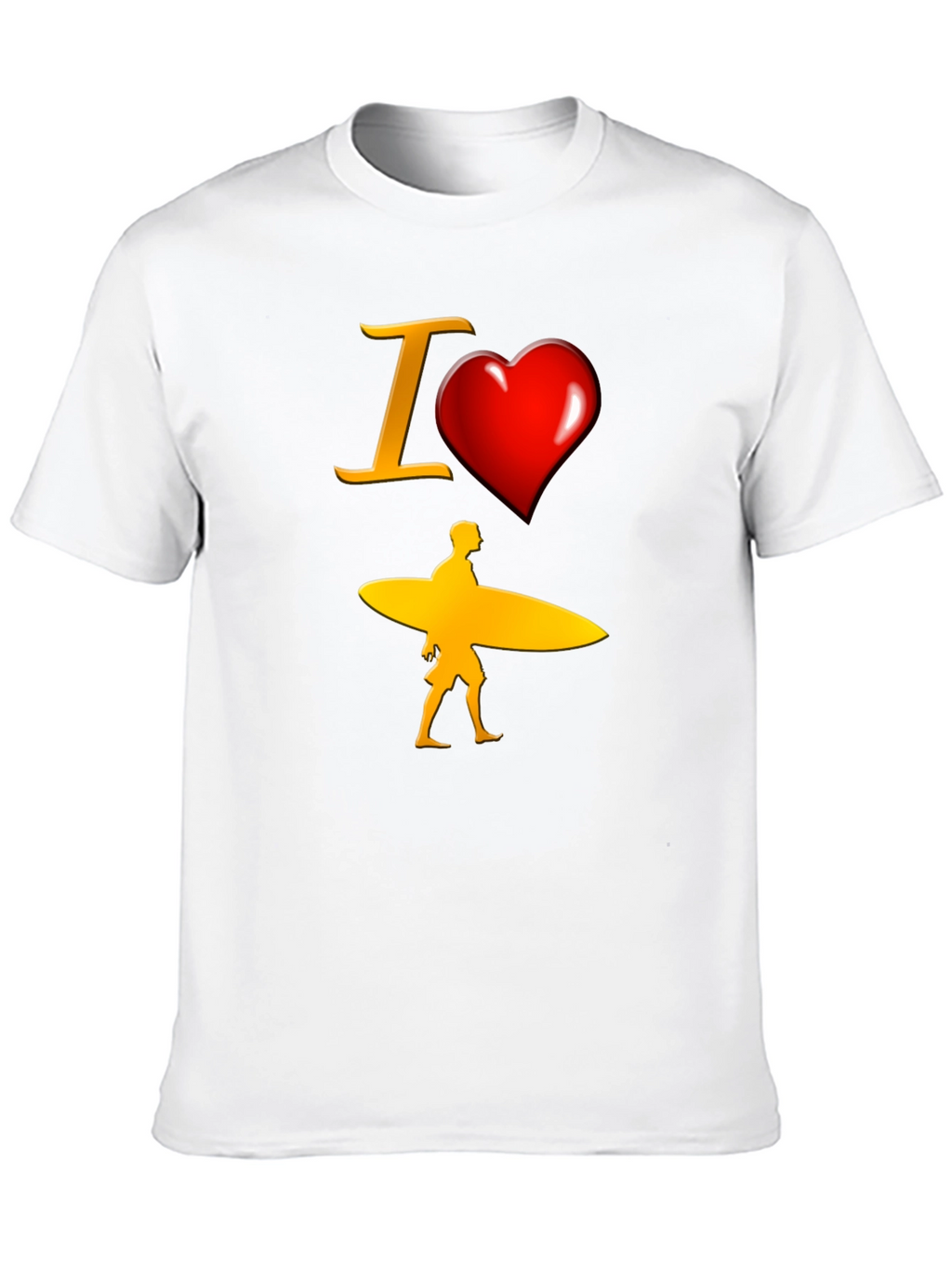 I Heart Surfing Black Tee