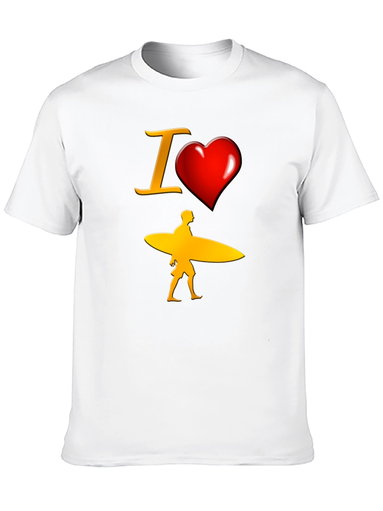 I Heart Surfing Black Tee