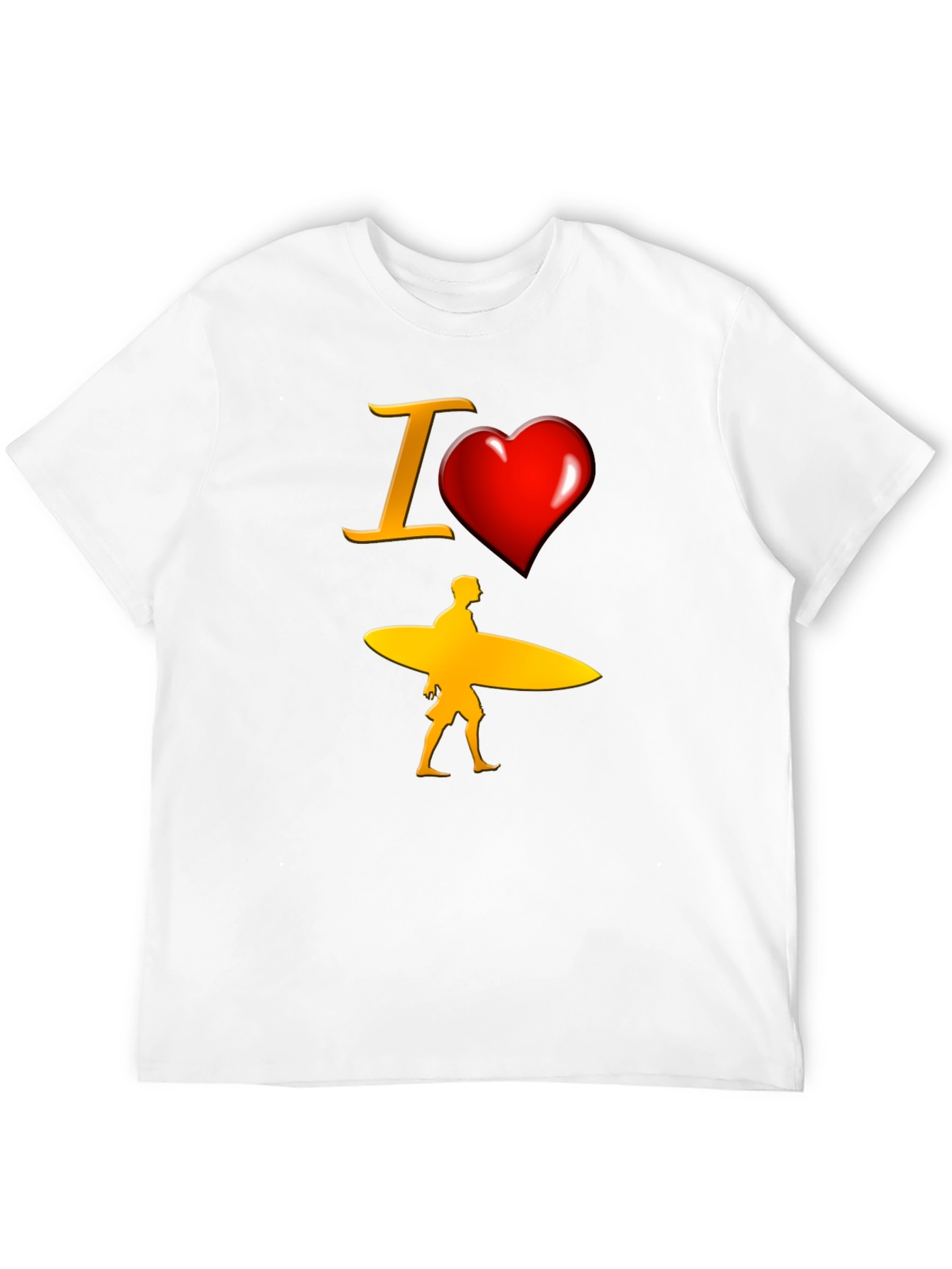 I Heart Surfing Black Tee