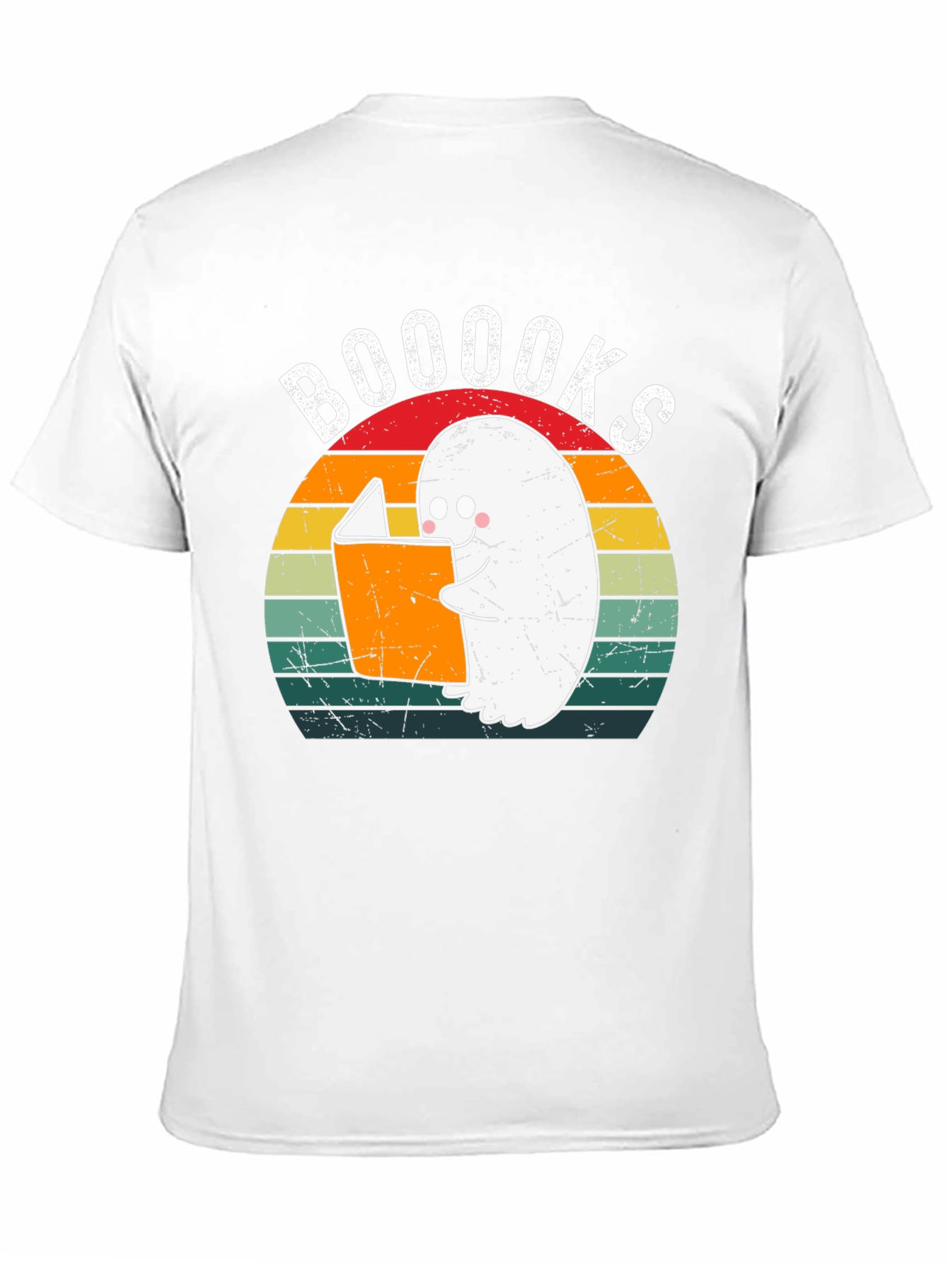 Booooks Ghost Reading T-Shirt | Halloween Book Lover Tee