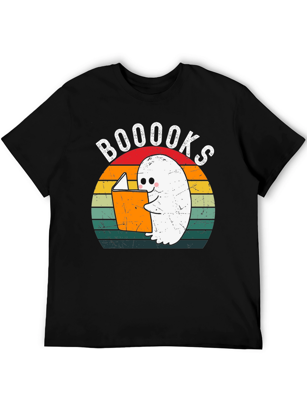 Booooks Ghost Reading T-Shirt | Halloween Book Lover Tee