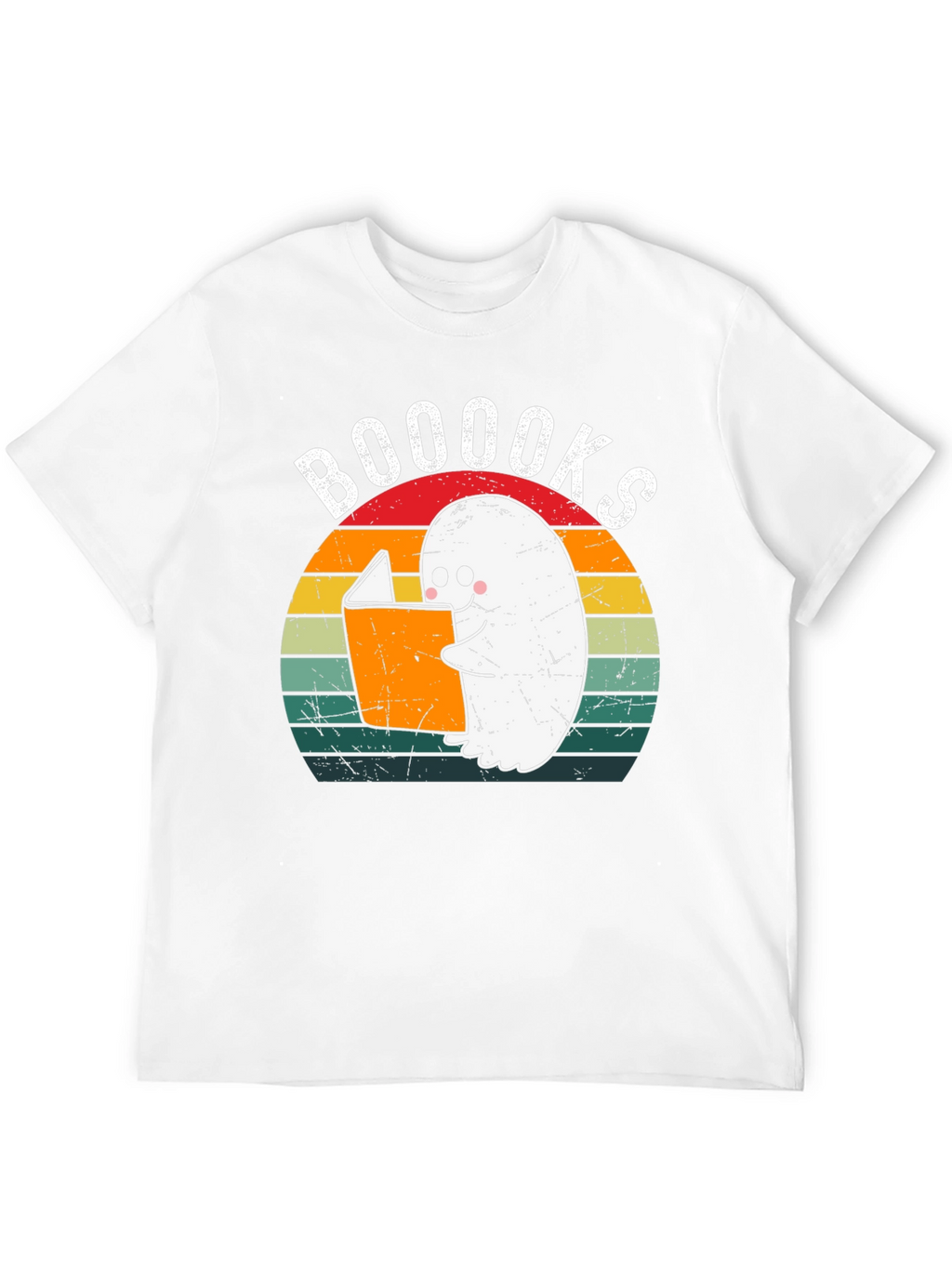 Booooks Ghost Reading T-Shirt | Halloween Book Lover Tee