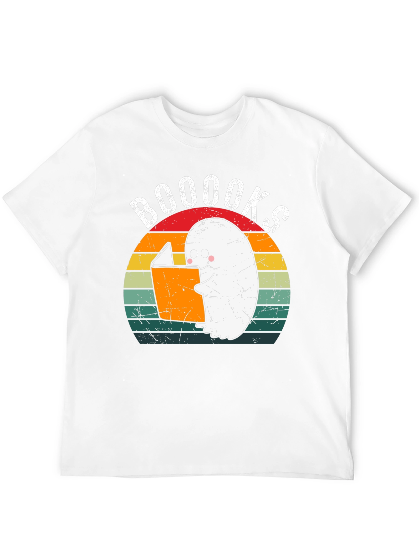 Booooks Ghost Reading T-Shirt | Halloween Book Lover Tee
