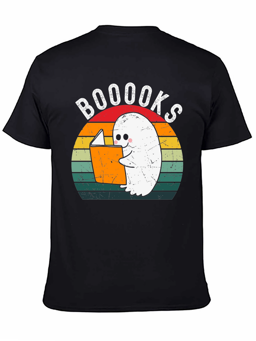 Booooks Ghost Reading T-Shirt | Halloween Book Lover Tee