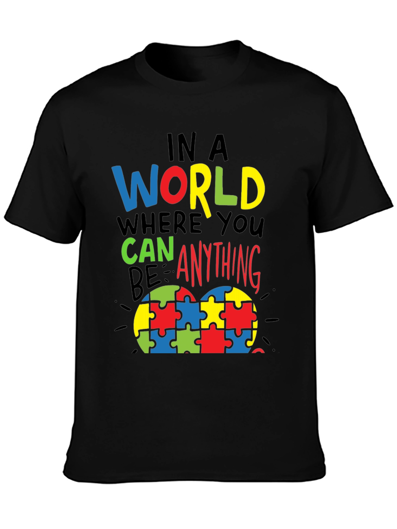 Autism Awareness Puzzle Heart Graphic T-Shirt
