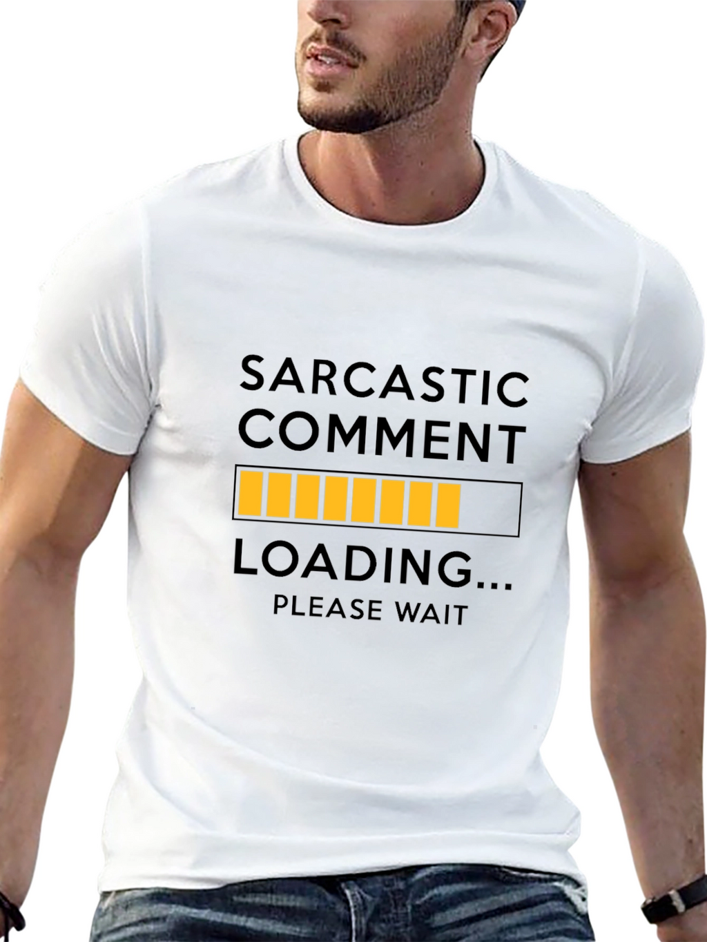 Sarcastic Comment Loading T-Shirt - Please Wait Funny Tee