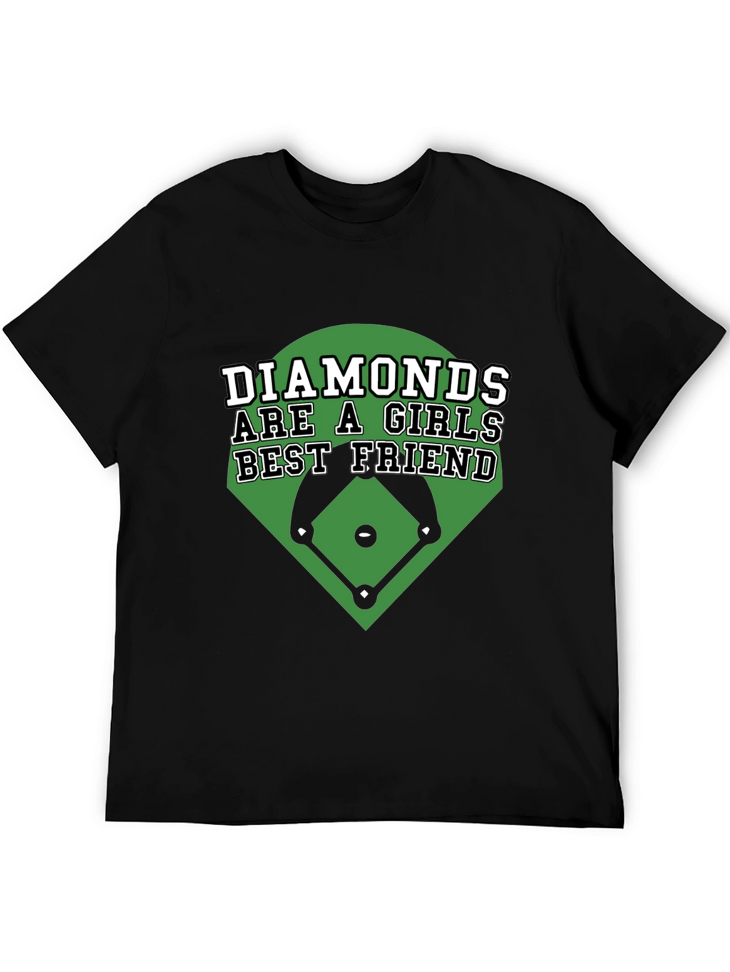 Diamonds Baseball T-Shirt: Girls Best Friend Tee