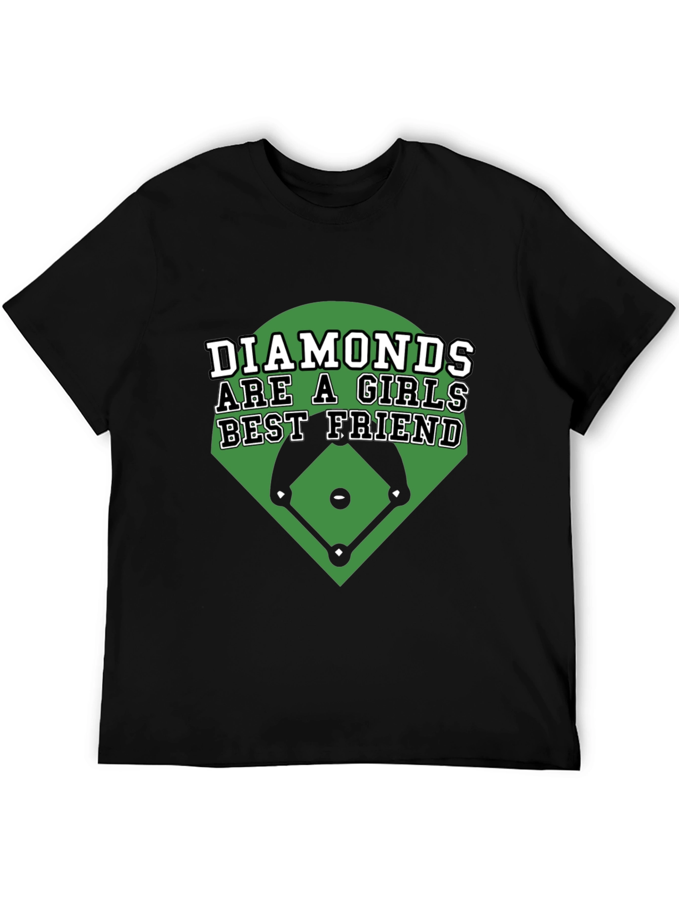 Diamonds Baseball T-Shirt: Girls Best Friend Tee