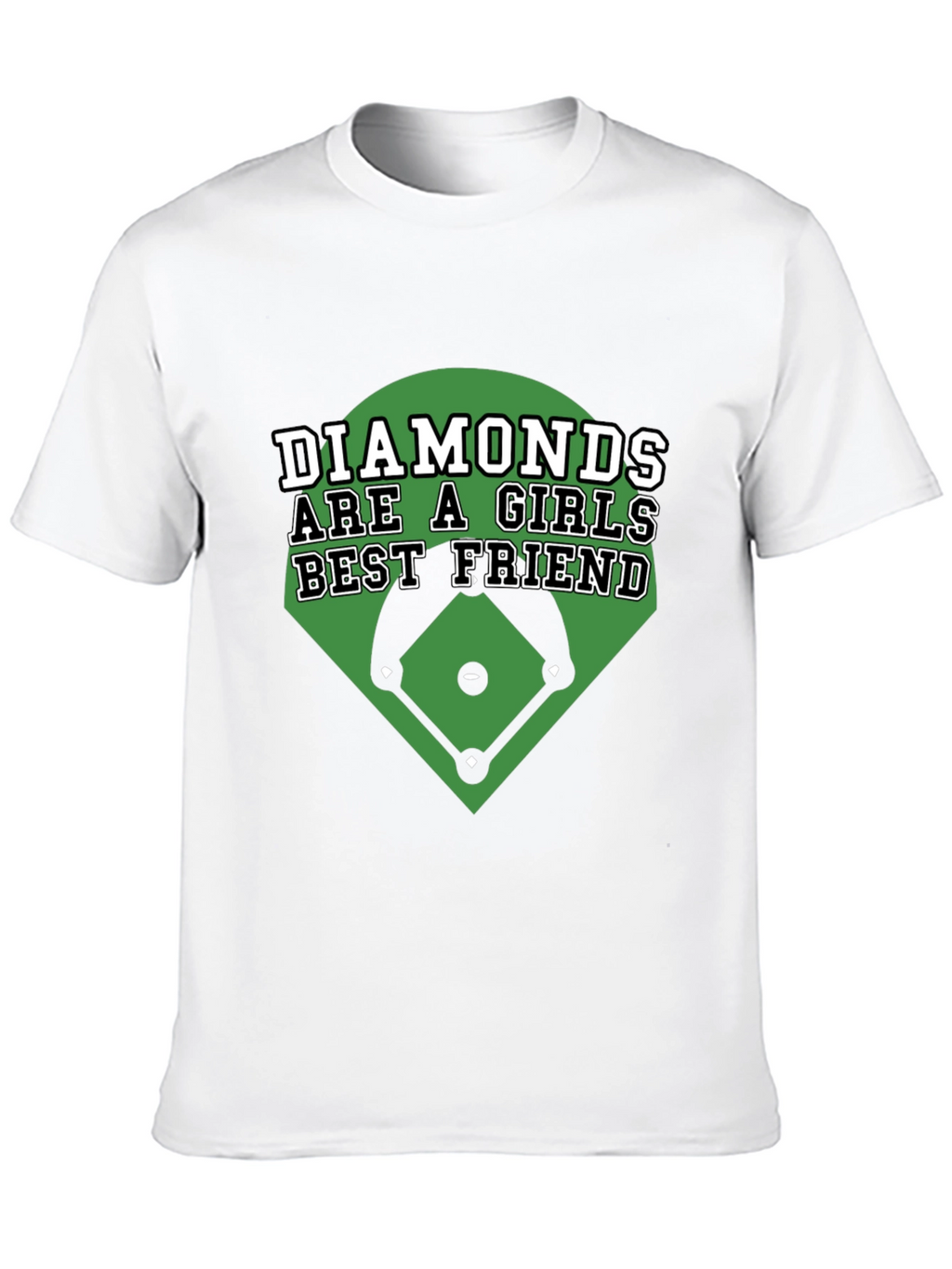 Diamonds Baseball T-Shirt: Girls Best Friend Tee