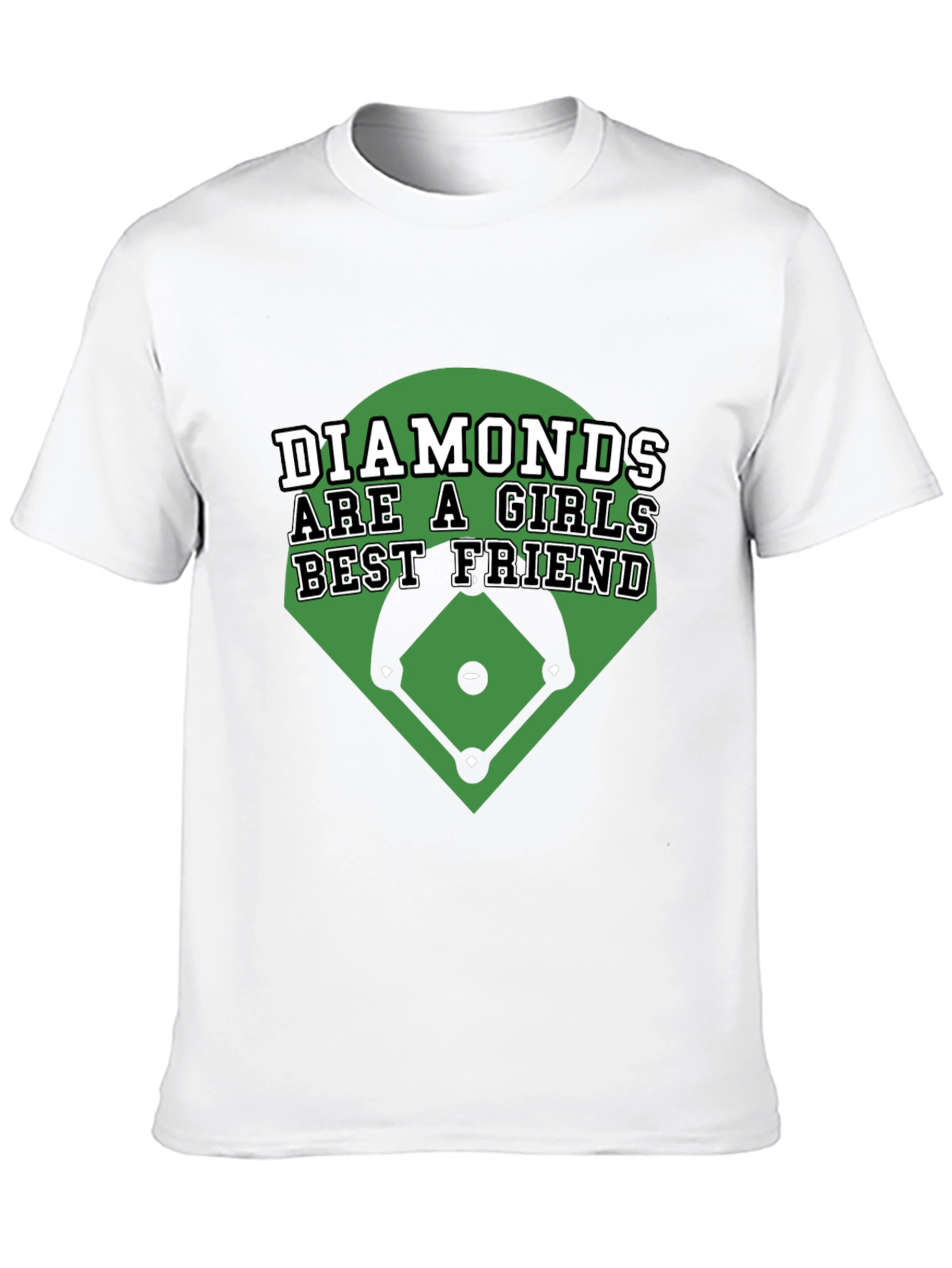 Diamonds Baseball T-Shirt: Girls Best Friend Tee