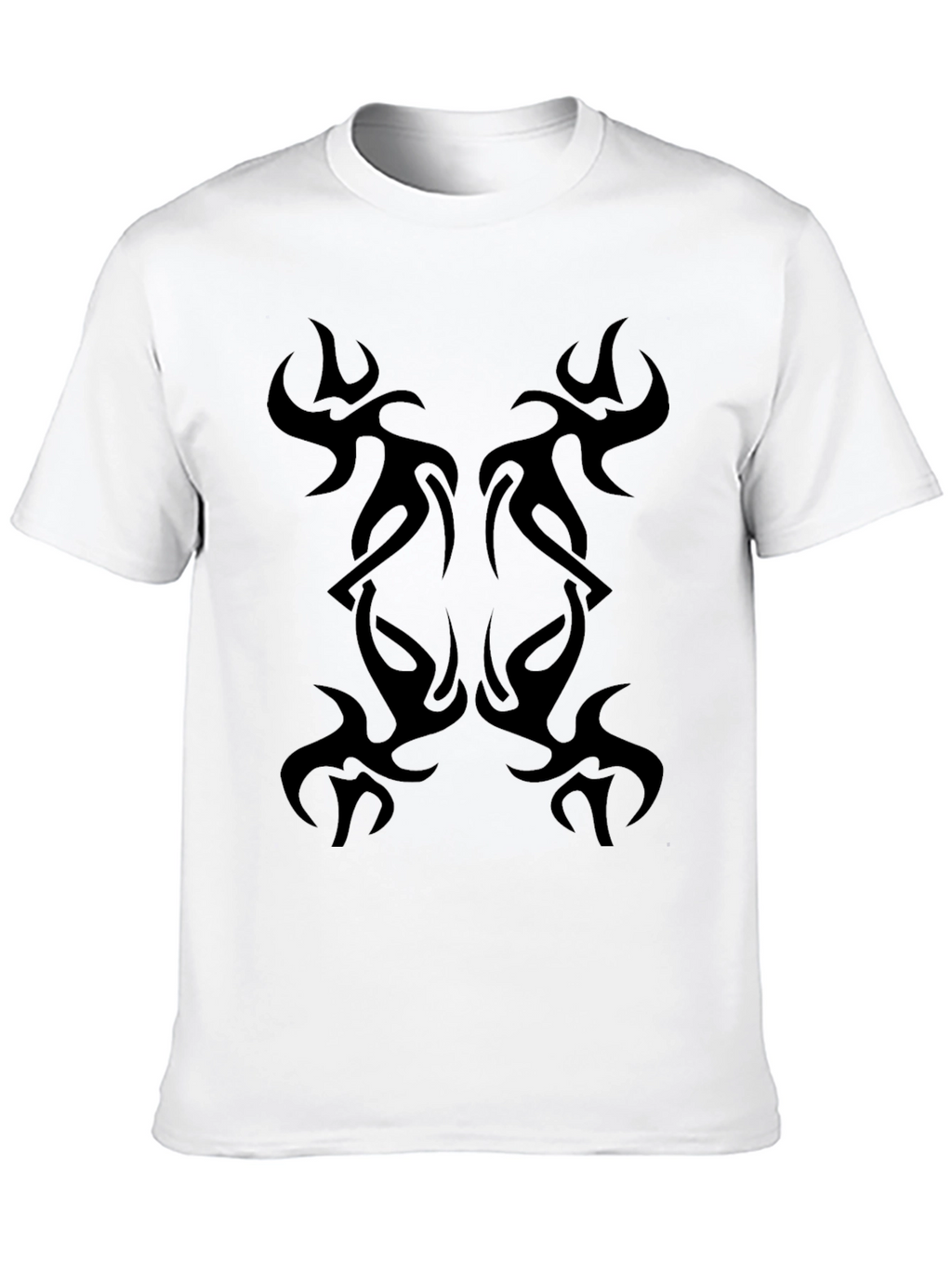 Tribal Tattoo Print Black T-Shirt