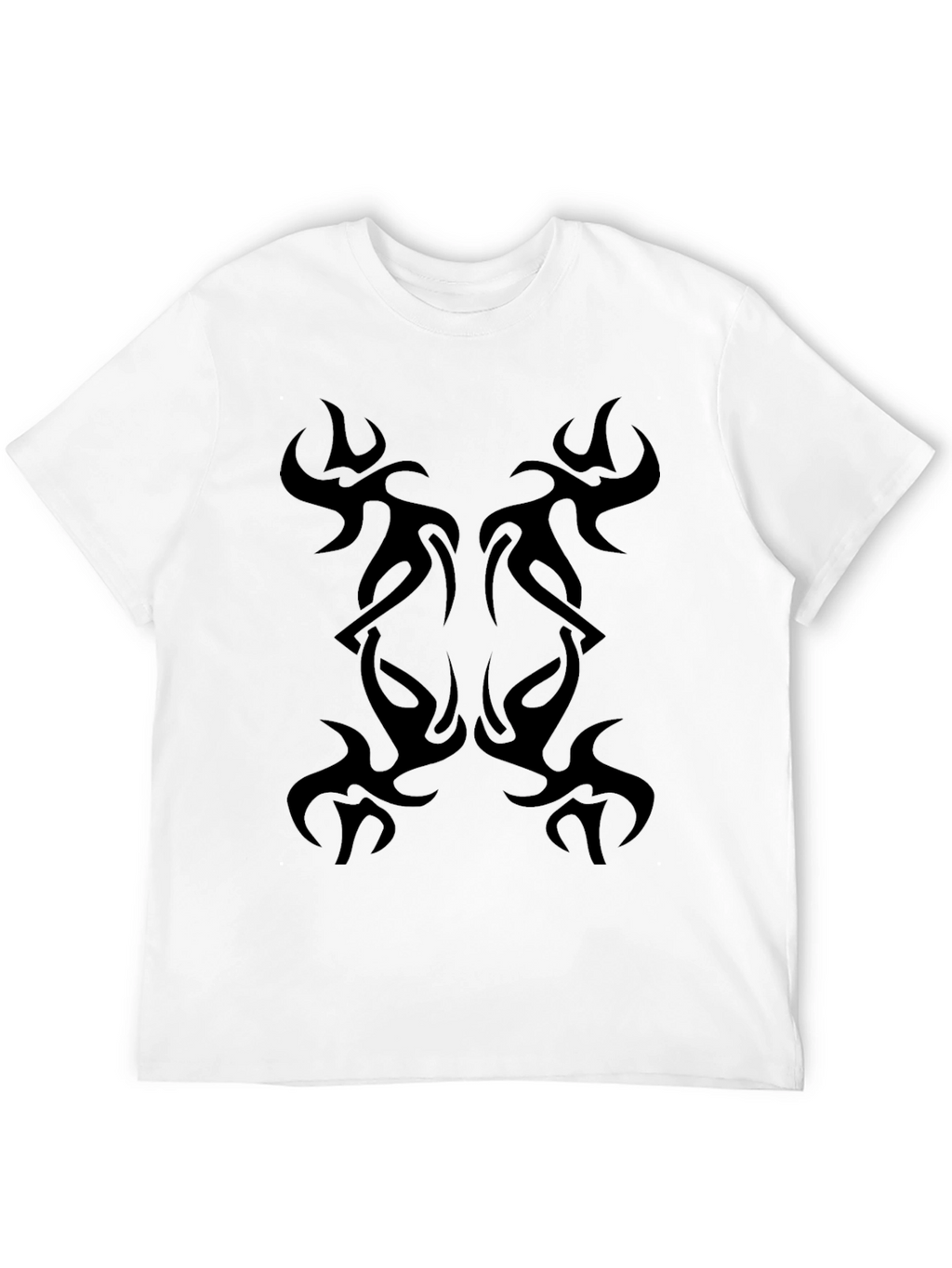 Tribal Tattoo Print Black T-Shirt
