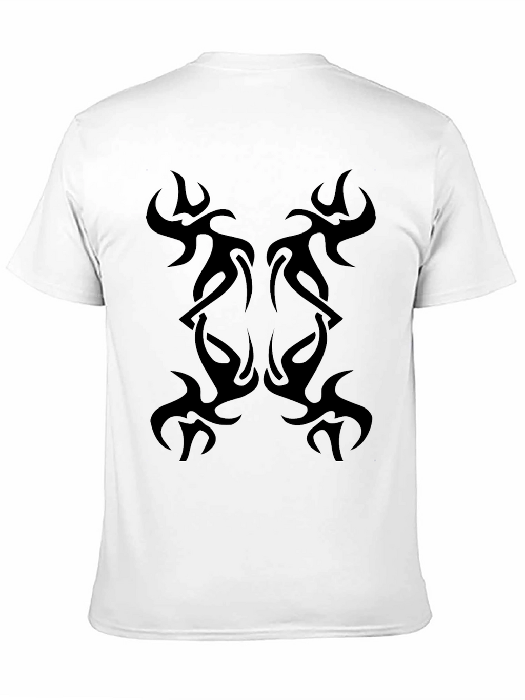 Tribal Tattoo Print Black T-Shirt