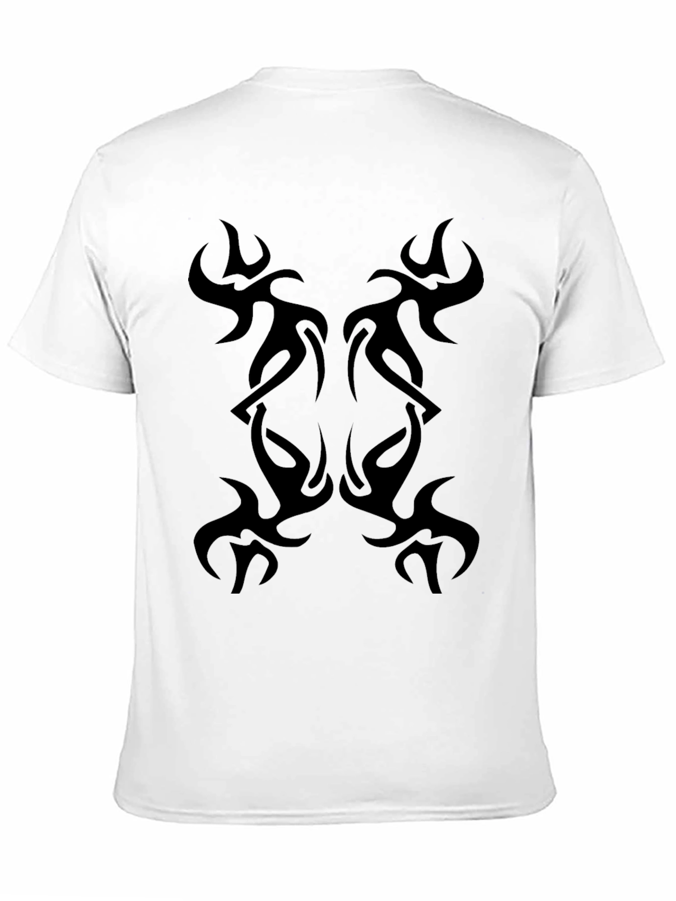 Tribal Tattoo Print Black T-Shirt