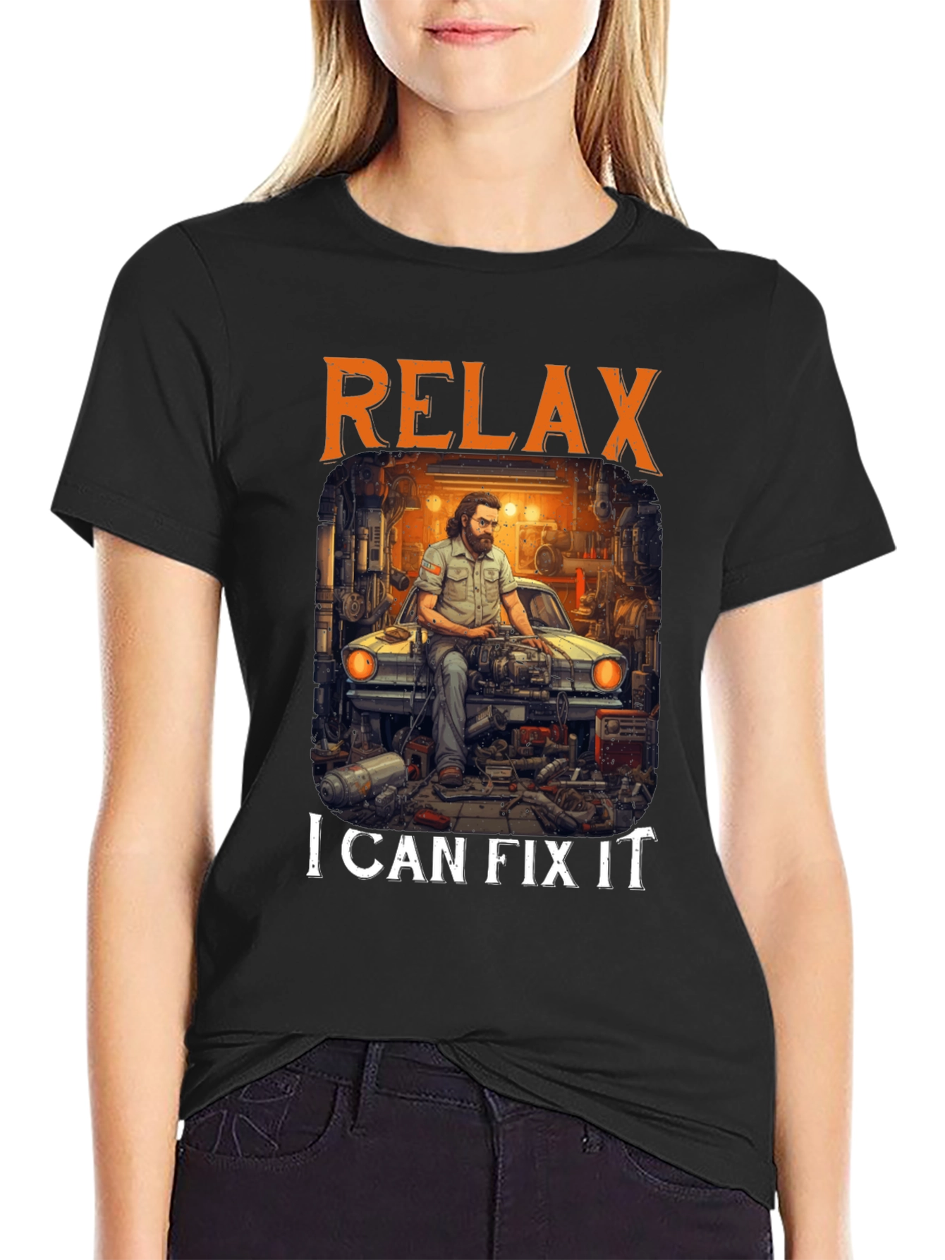 Relax I Can Fix It T-Shirt Mechanic Car Repair