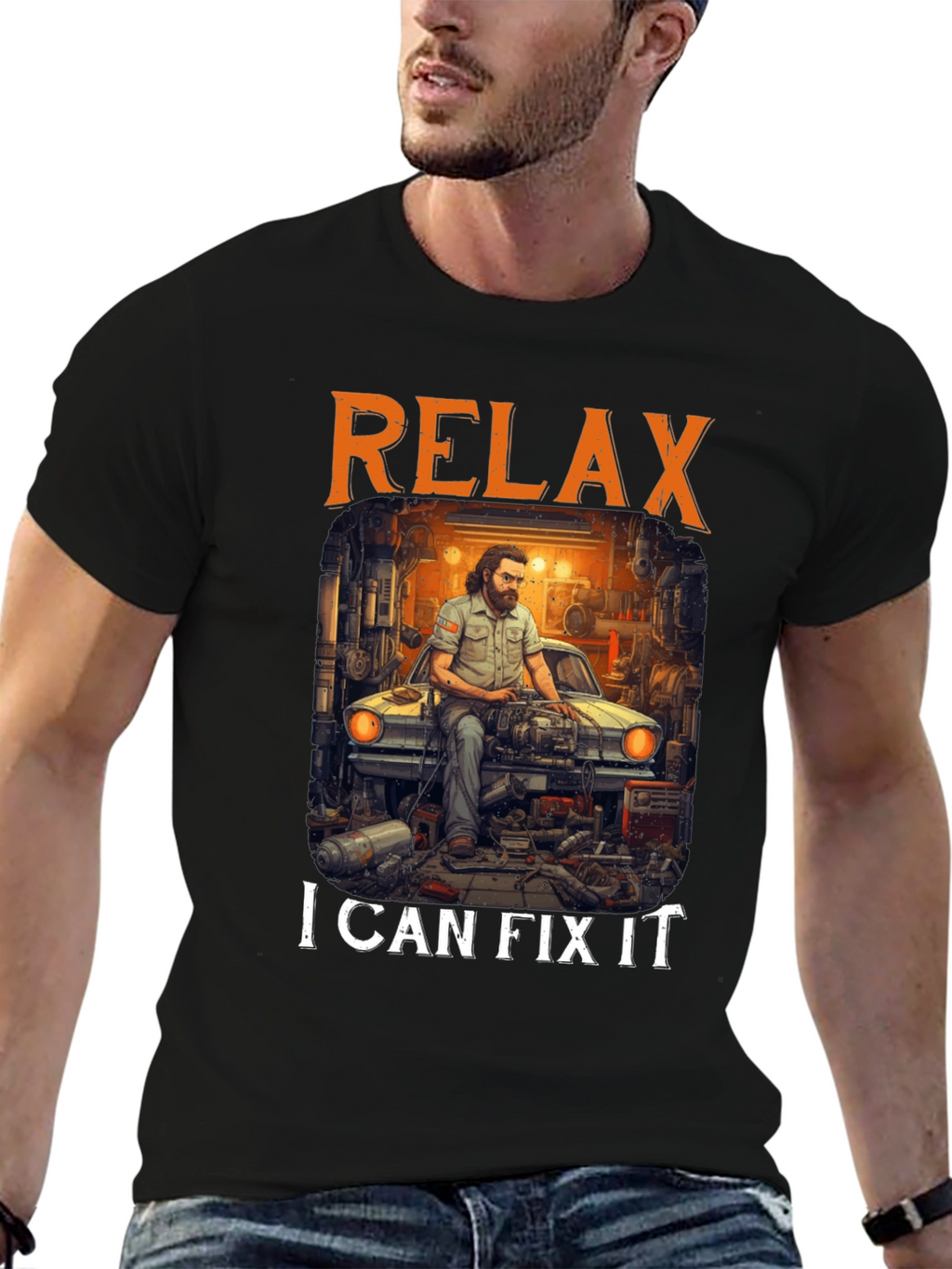 Relax I Can Fix It T-Shirt Mechanic Car Repair