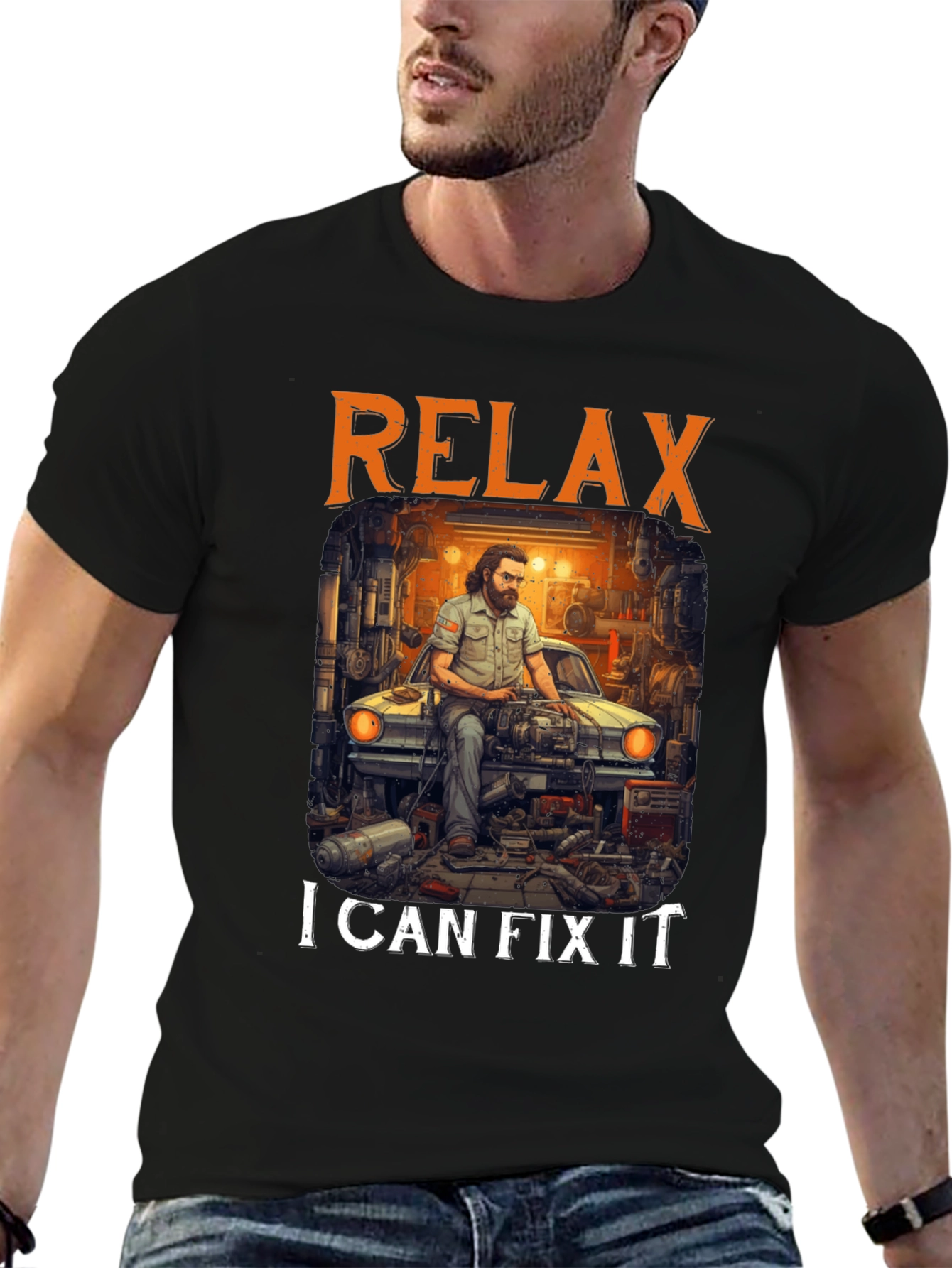 Relax I Can Fix It T-Shirt Mechanic Car Repair