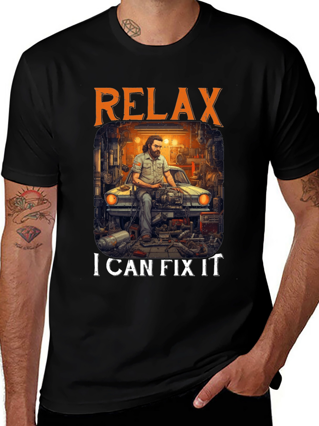 Relax I Can Fix It T-Shirt Mechanic Car Repair