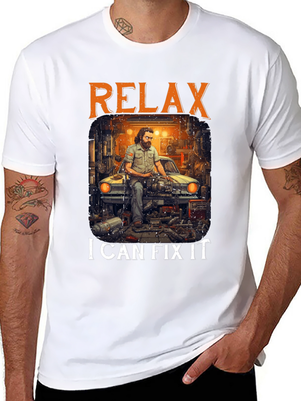 Relax I Can Fix It T-Shirt Mechanic Car Repair