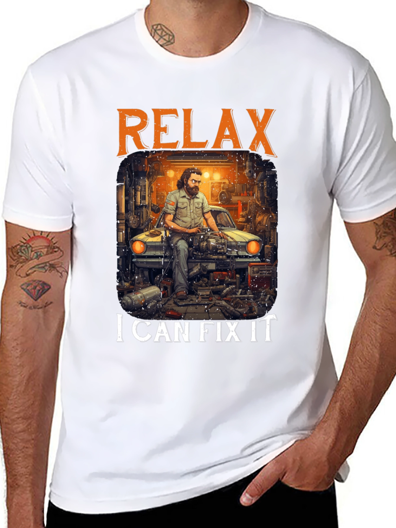 Relax I Can Fix It T-Shirt Mechanic Car Repair