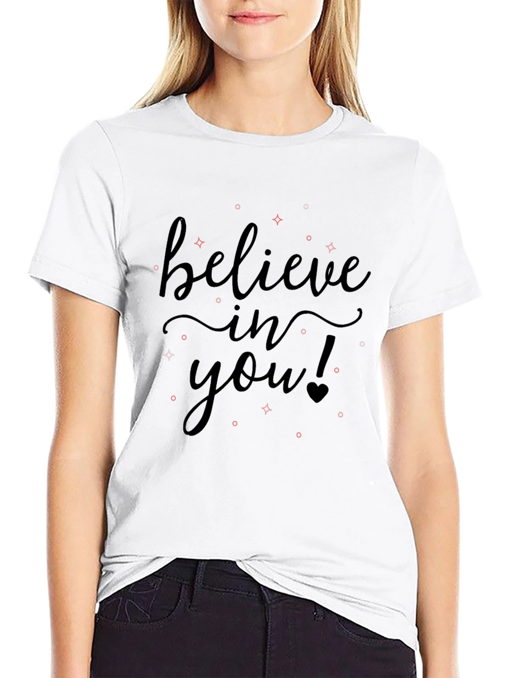 Believe In You Black Graphic Tee
