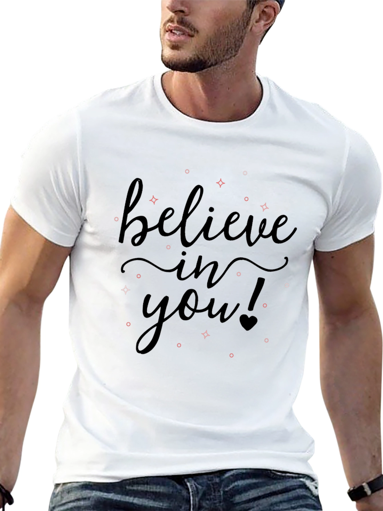 Believe In You Black Graphic Tee