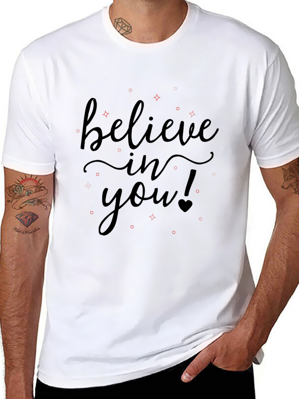 Believe In You Black Graphic Tee