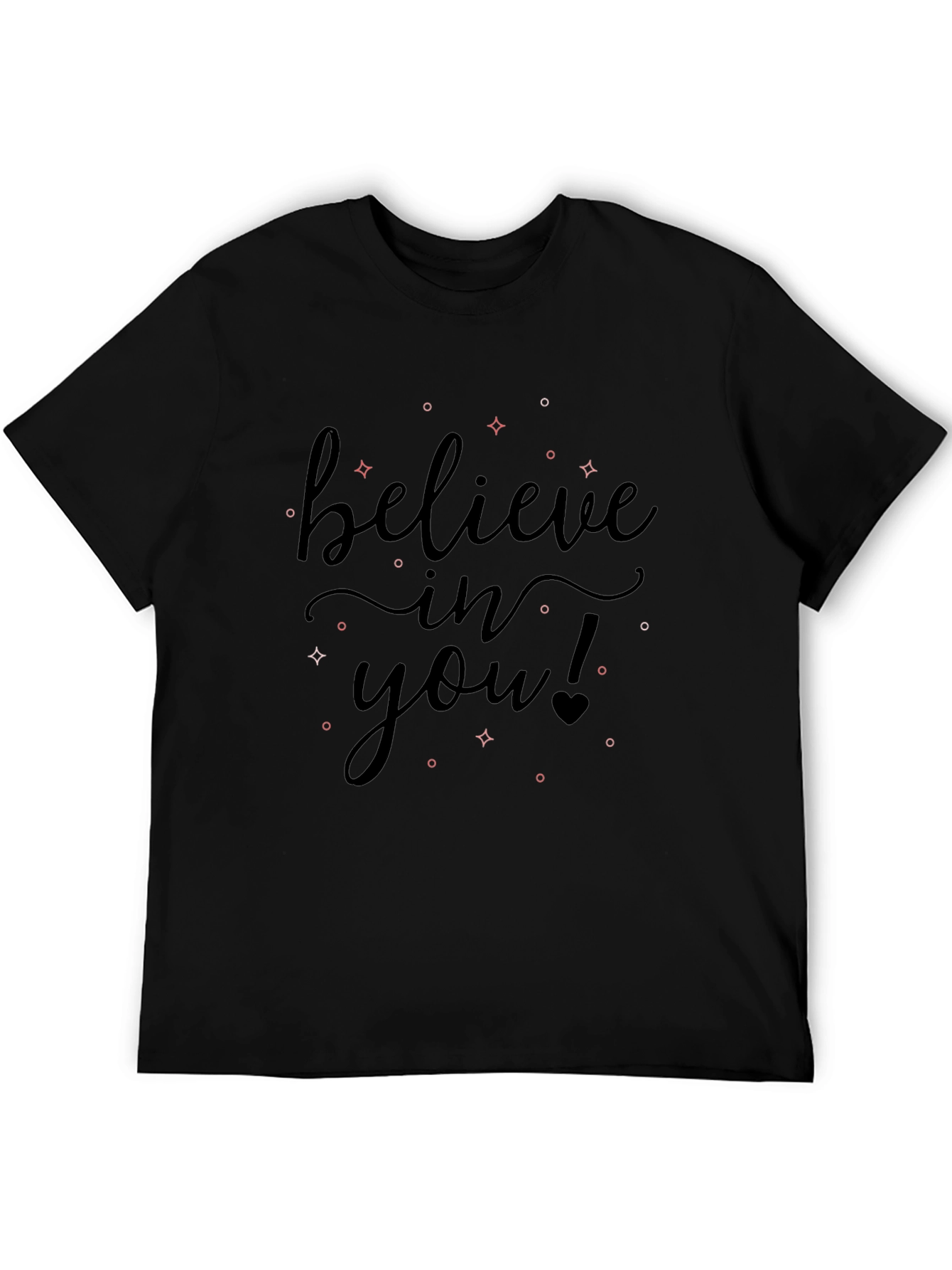 Believe In You Black Graphic Tee