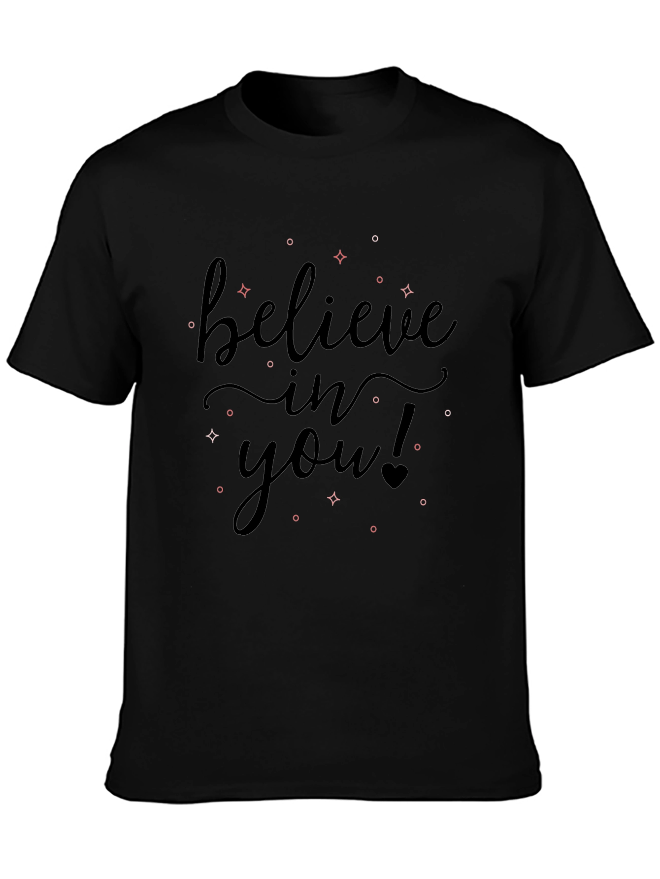 Believe In You Black Graphic Tee