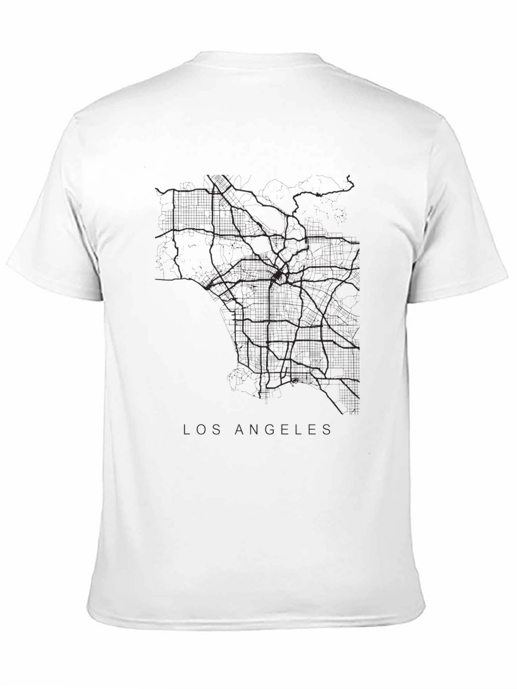 LA Street Map Tee - Black Urban Style