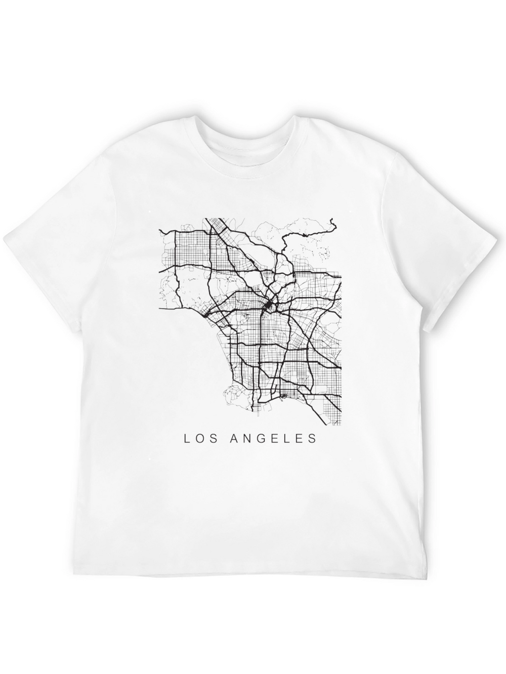 LA Street Map Tee - Black Urban Style