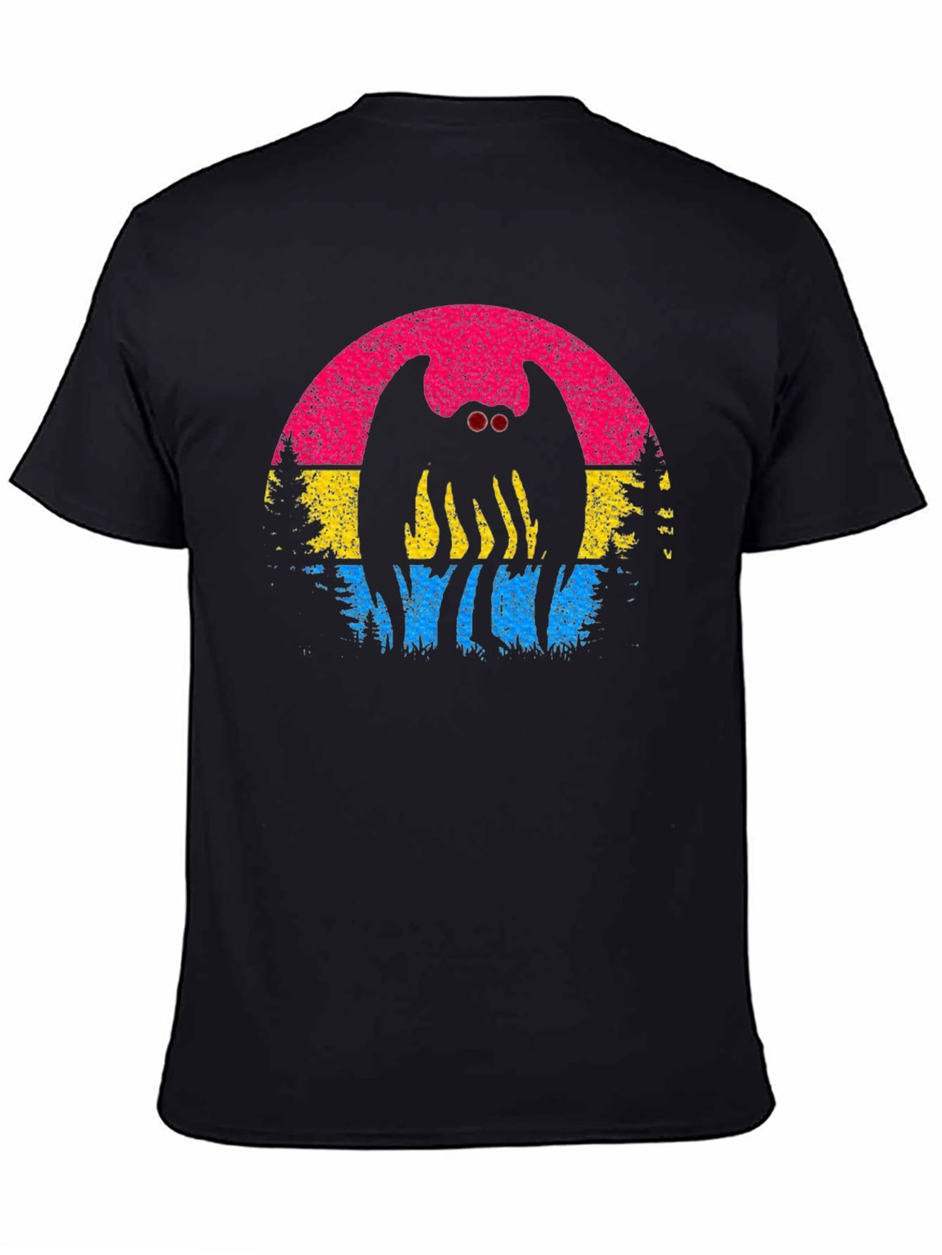 Mothman Pansexual Pride T-Shirt - Cryptid Sunset Tee