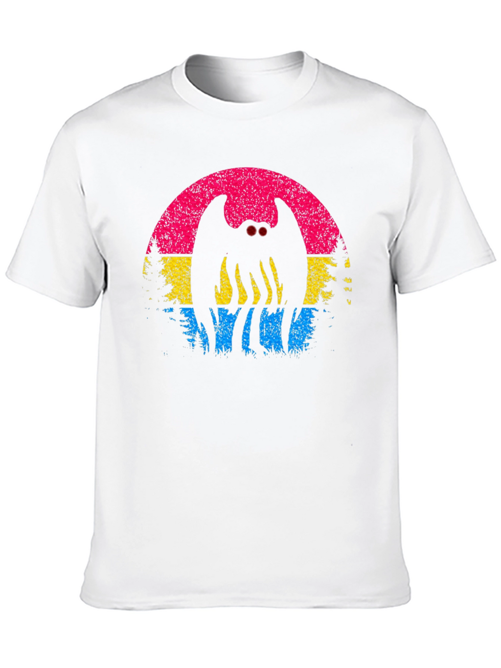 Mothman Pansexual Pride T-Shirt - Cryptid Sunset Tee