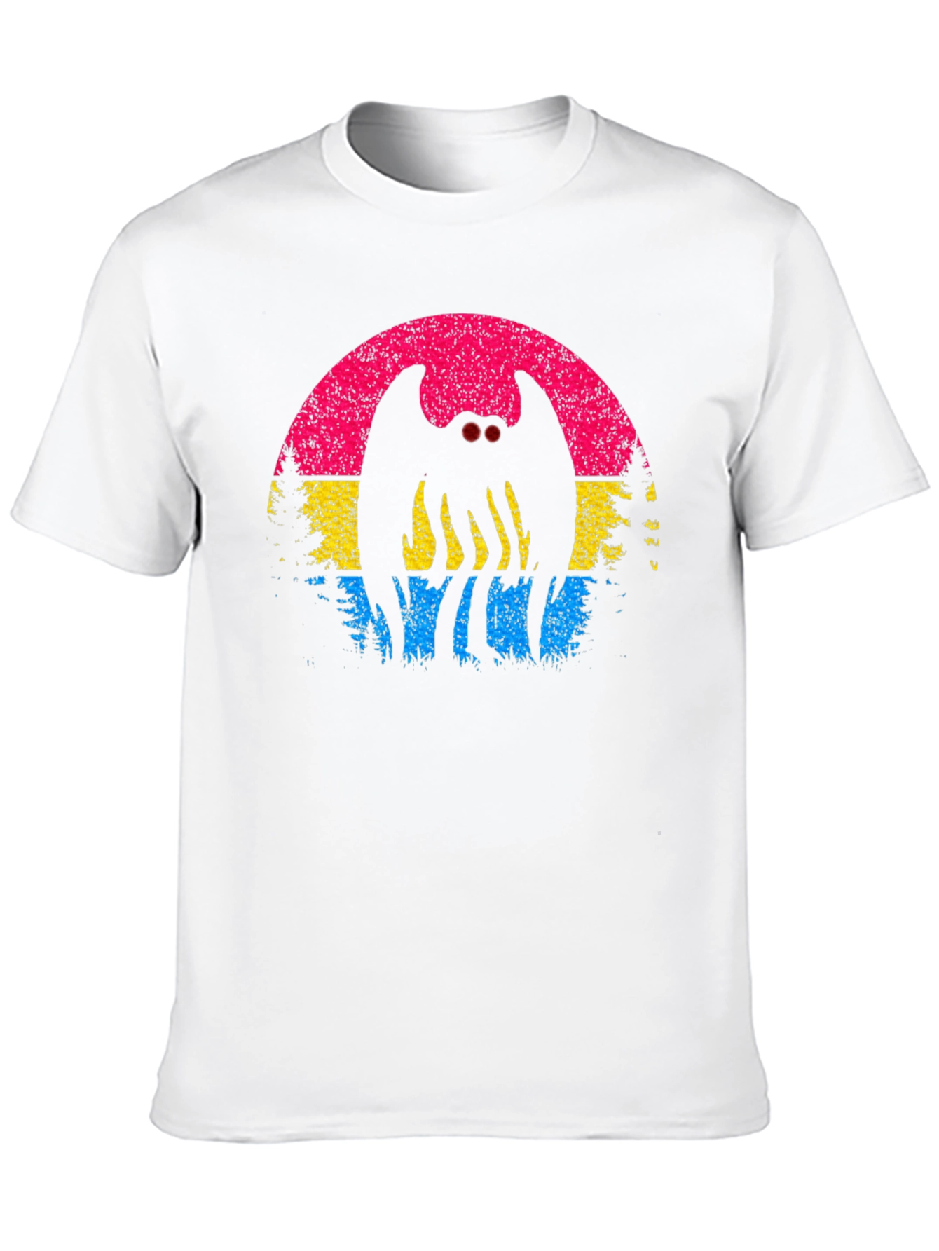 Mothman Pansexual Pride T-Shirt - Cryptid Sunset Tee