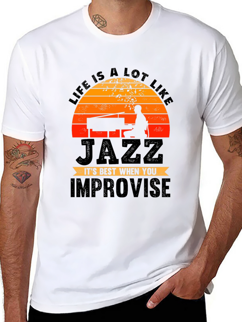 Life is Jazz T-Shirt - Improvise Graphic Tee
