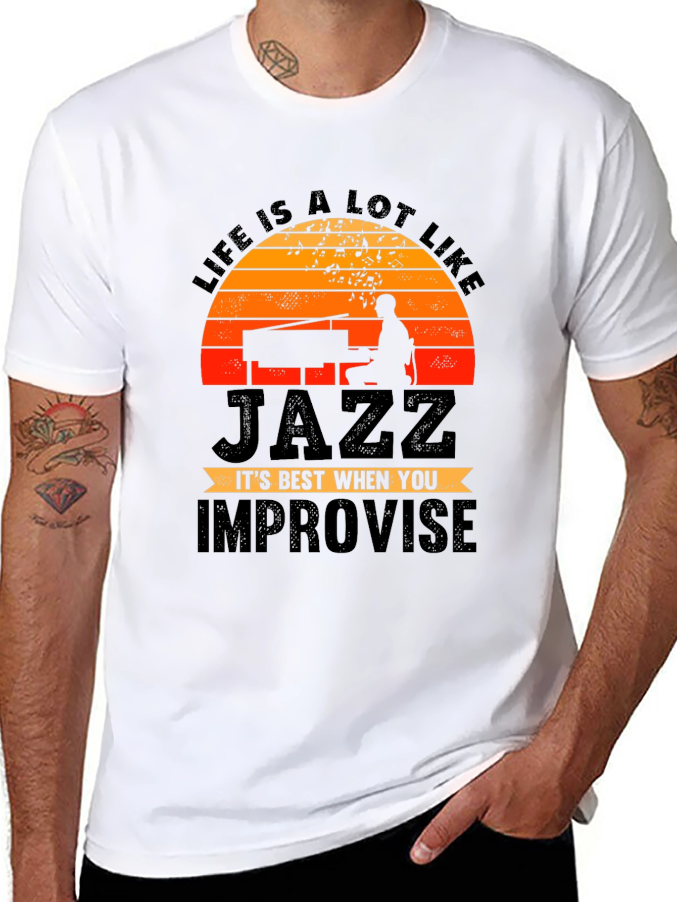Life is Jazz T-Shirt - Improvise Graphic Tee
