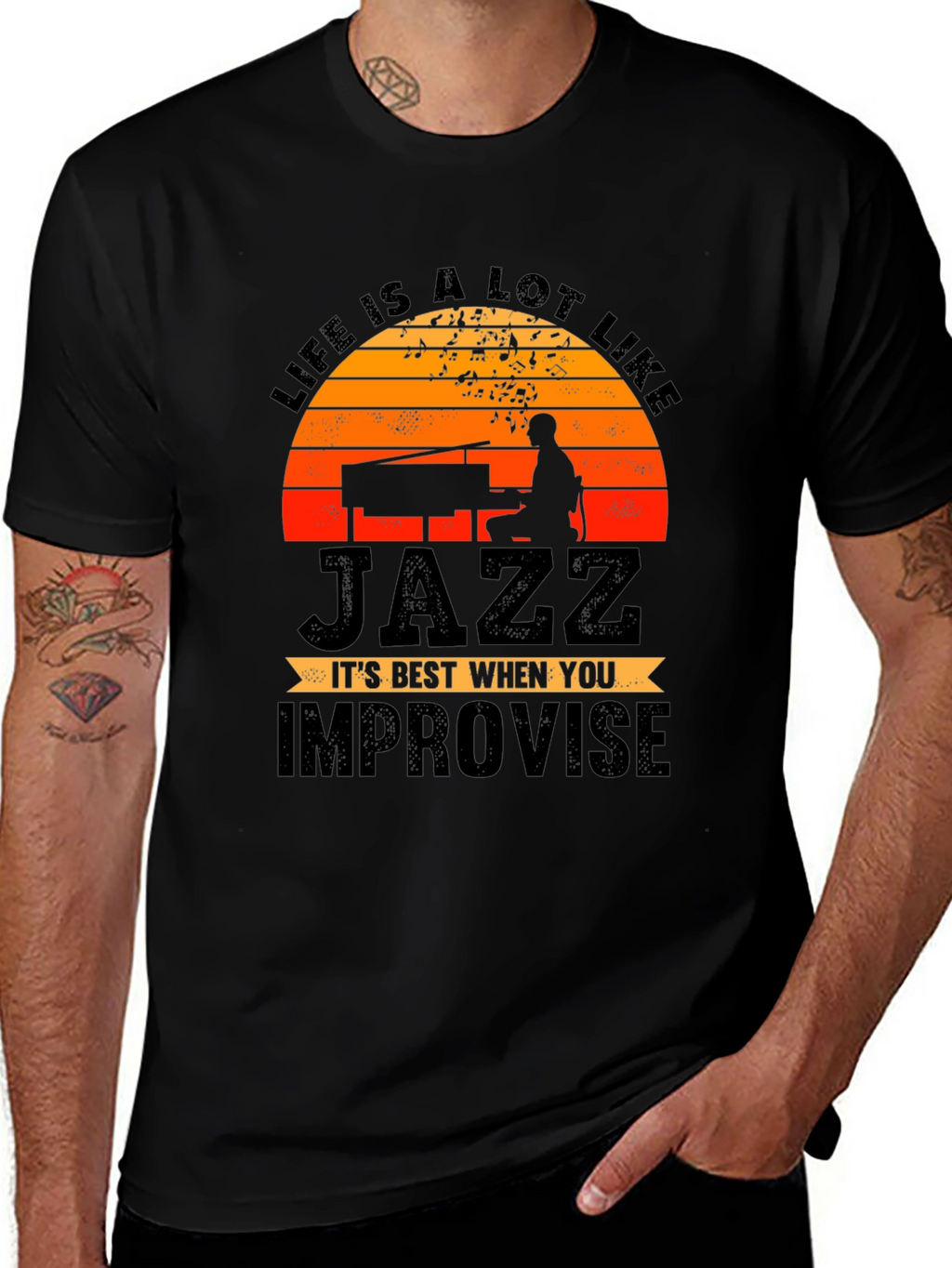 Life is Jazz T-Shirt - Improvise Graphic Tee