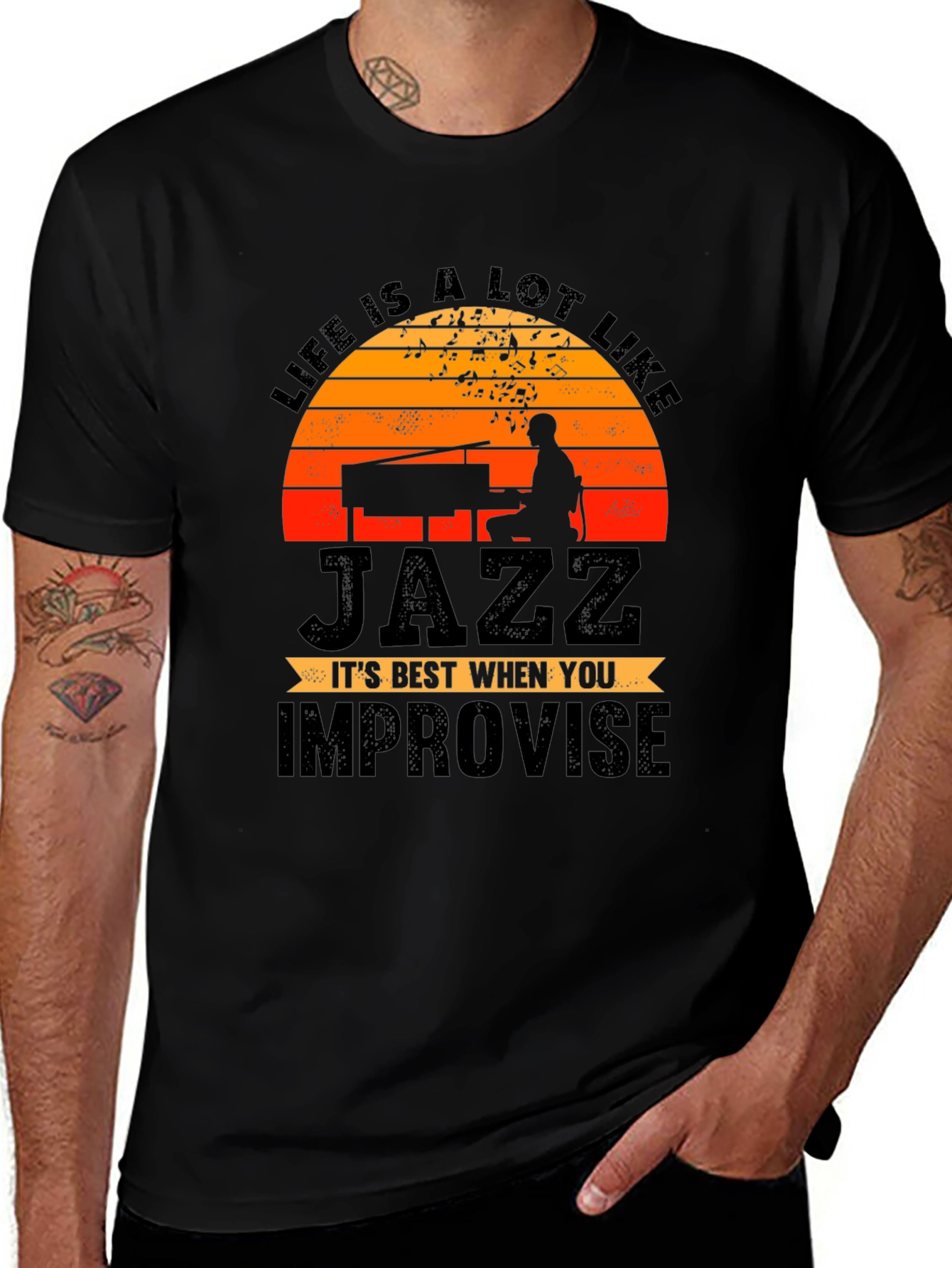 Life is Jazz T-Shirt - Improvise Graphic Tee
