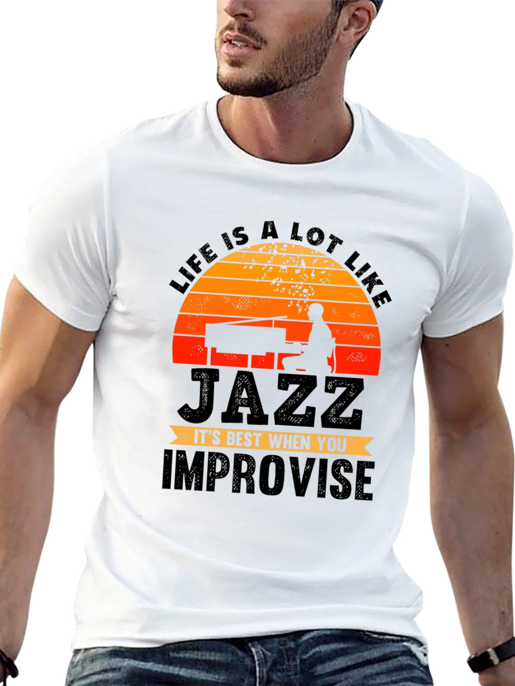 Life is Jazz T-Shirt - Improvise Graphic Tee