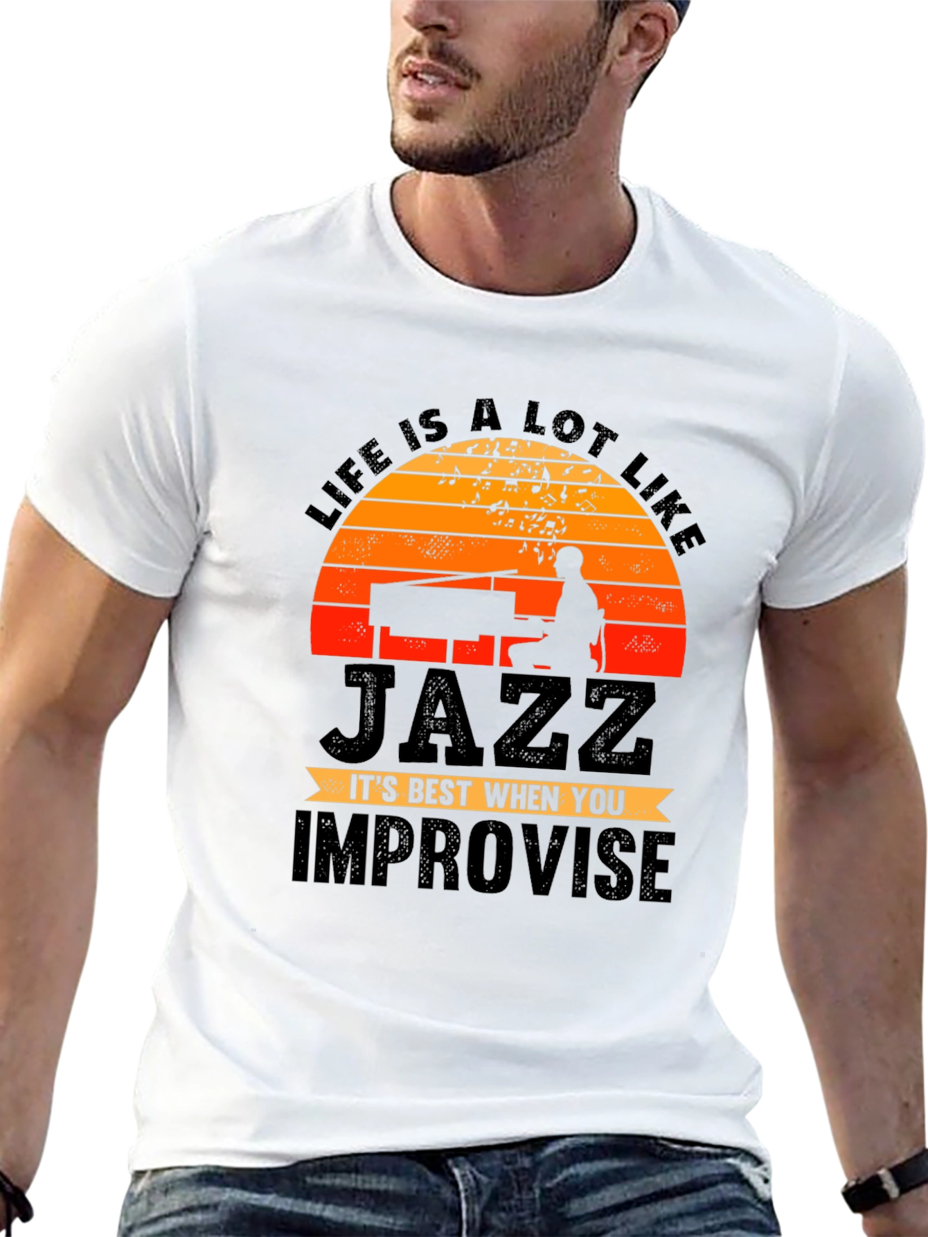 Life is Jazz T-Shirt - Improvise Graphic Tee