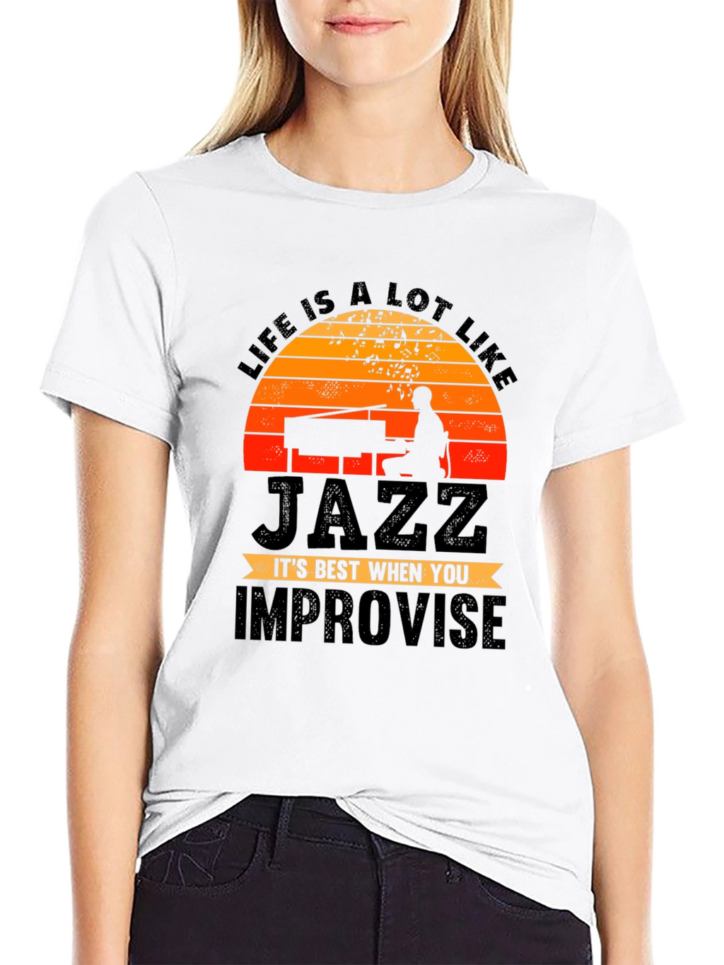 Life is Jazz T-Shirt - Improvise Graphic Tee