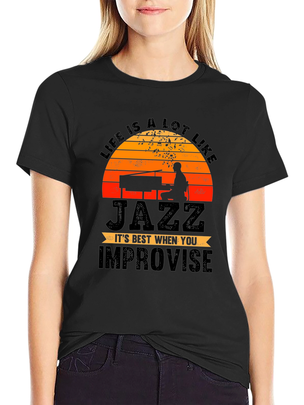 Life is Jazz T-Shirt - Improvise Graphic Tee