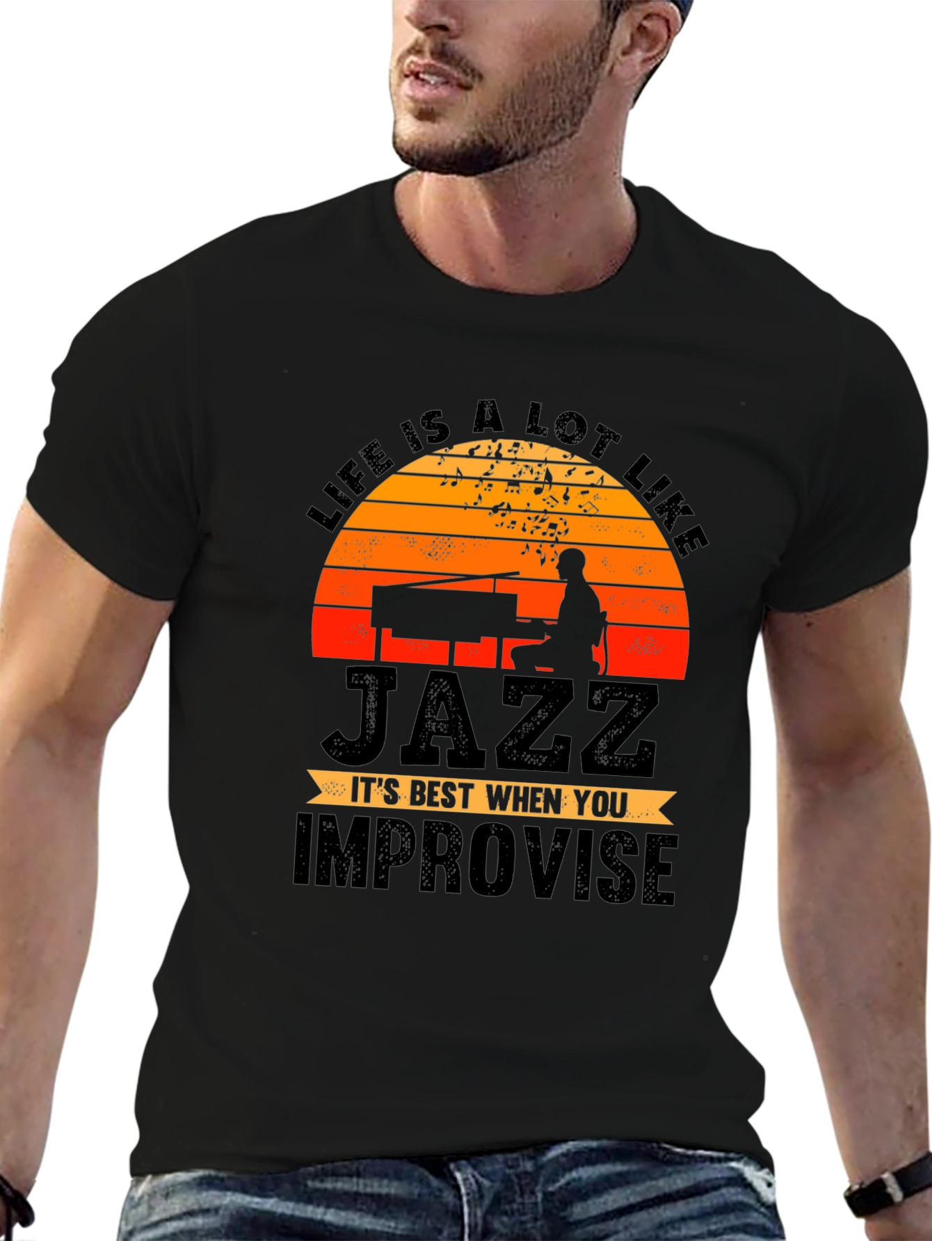 Life is Jazz T-Shirt - Improvise Graphic Tee