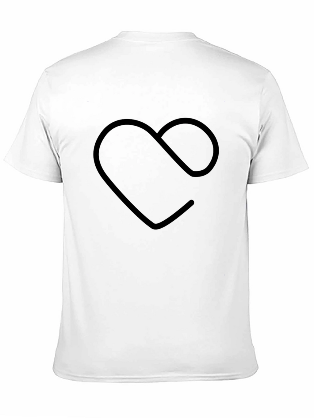Mens Black Graphic Tee - Heart & Infinity Design