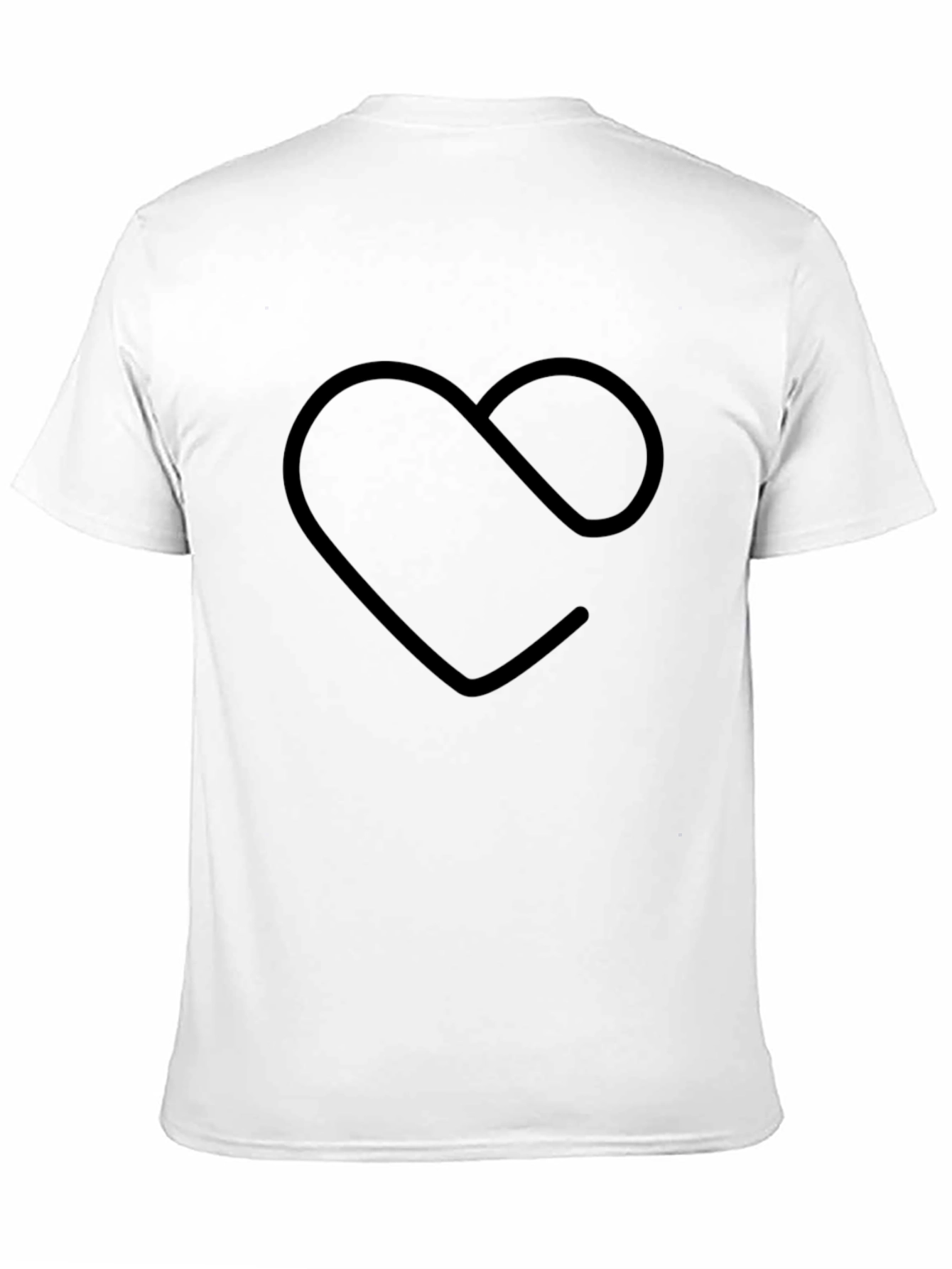 Mens Black Graphic Tee - Heart & Infinity Design