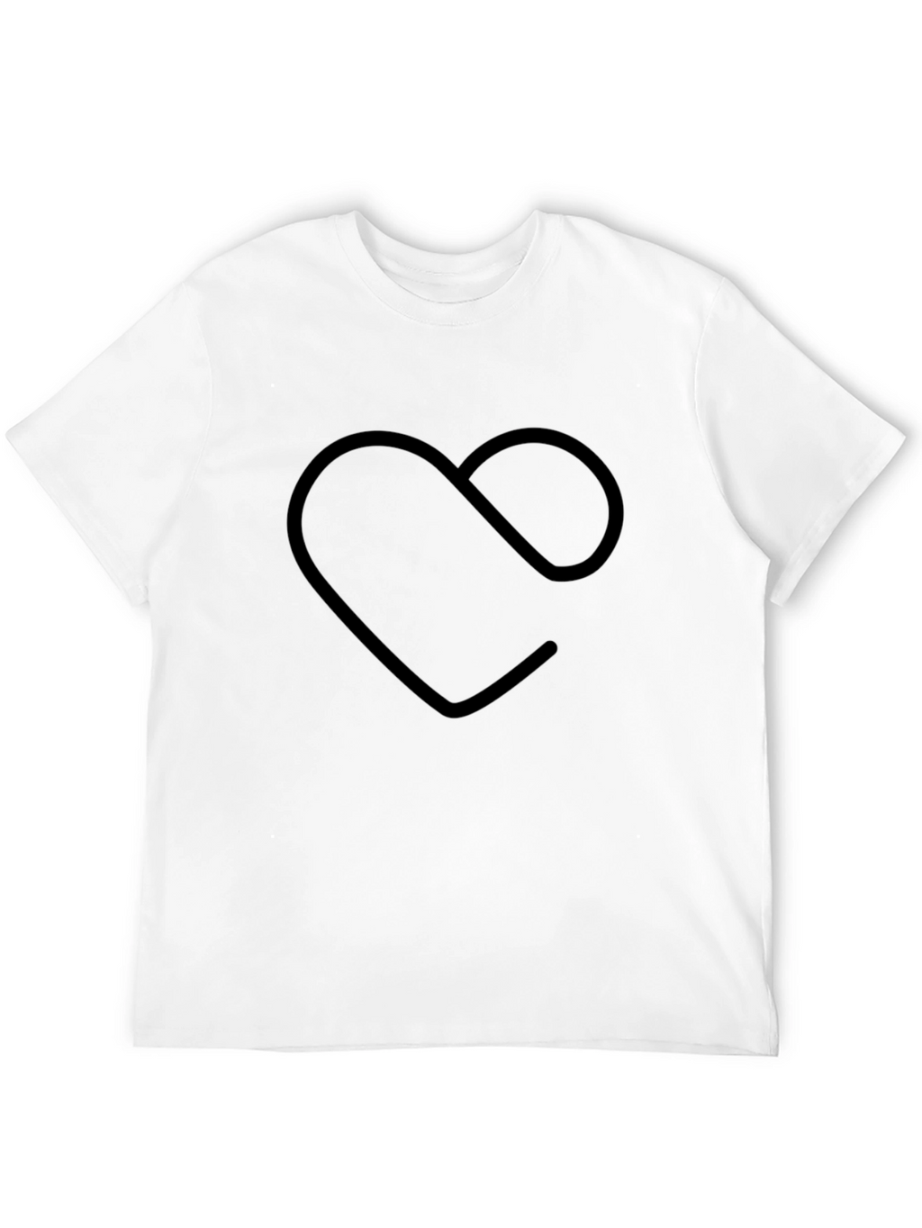 Mens Black Graphic Tee - Heart & Infinity Design